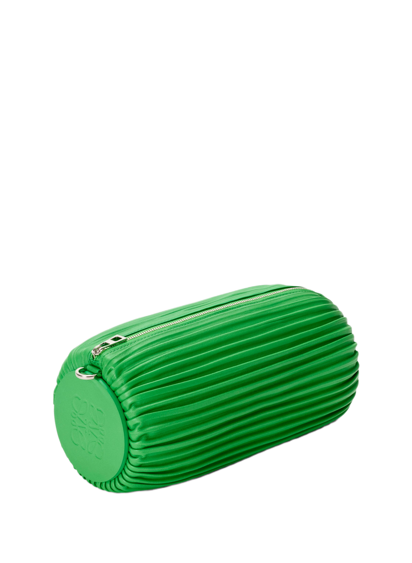 Bracelet Pouch en cuir de veau nappa plissé LOEWE Vert