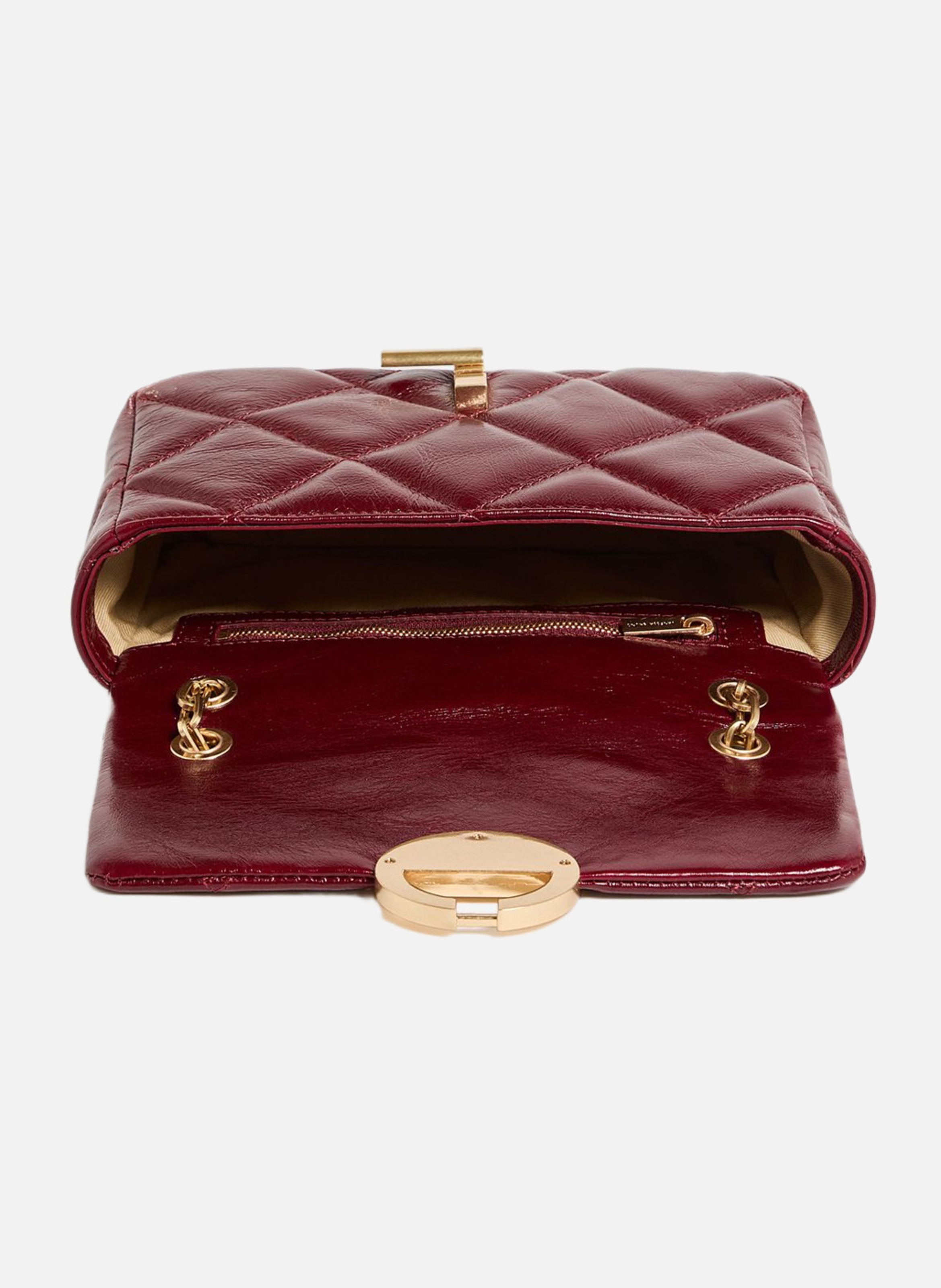 Moyen sac moon en cuir VANESSA BRUNO Rouge