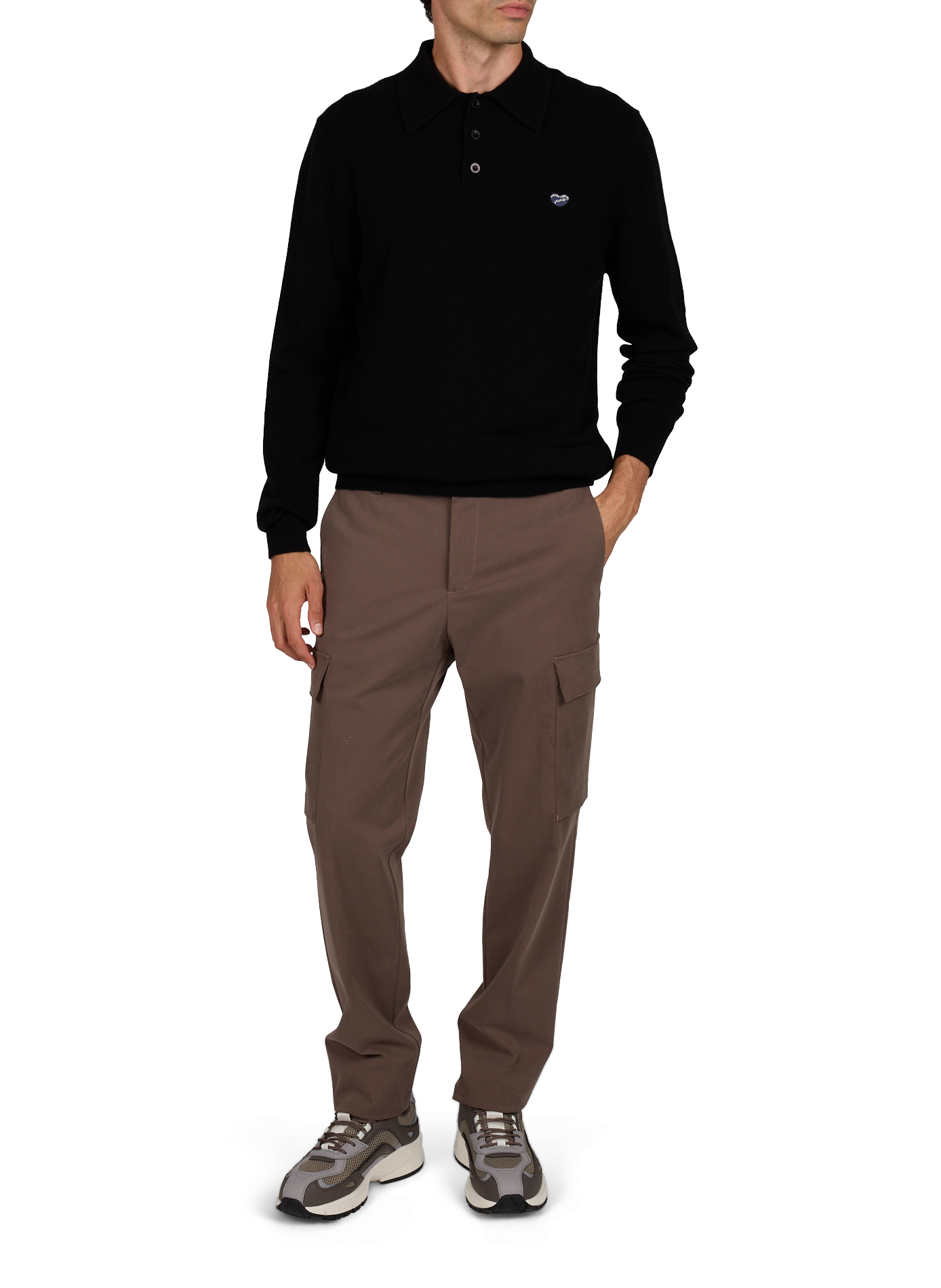 Oversize-Poloshirt aus Kaschmir MAISON LABICHE Schwarz