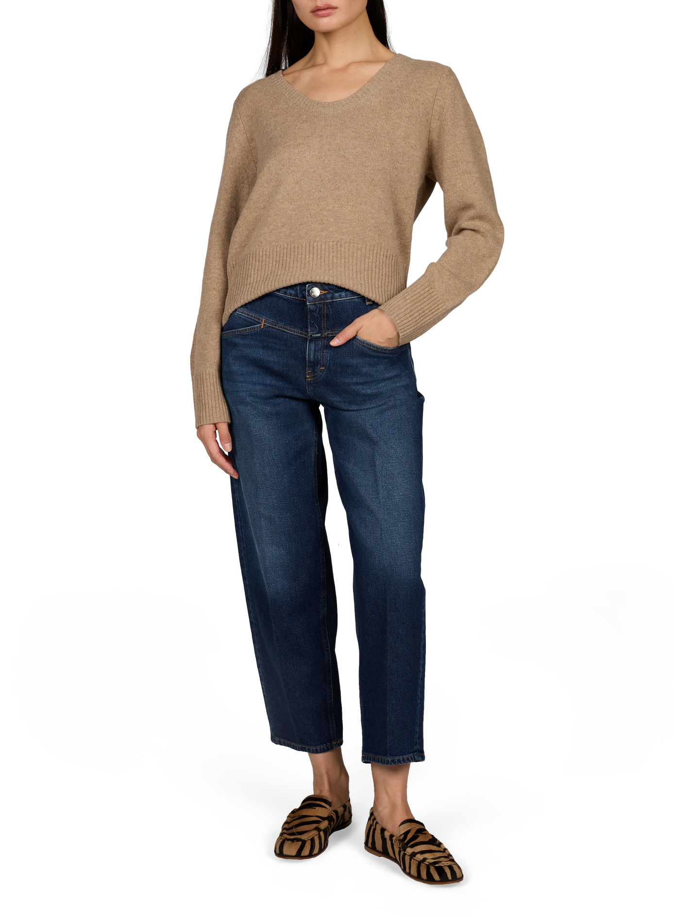 Rundhalsausschnitt-Pullover CLOSED Beige