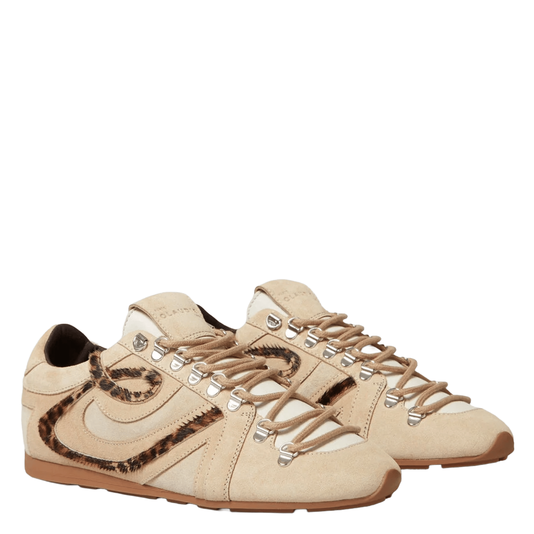 Baskets basses en cuir adriano CLAUDIE PIERLOT Beige