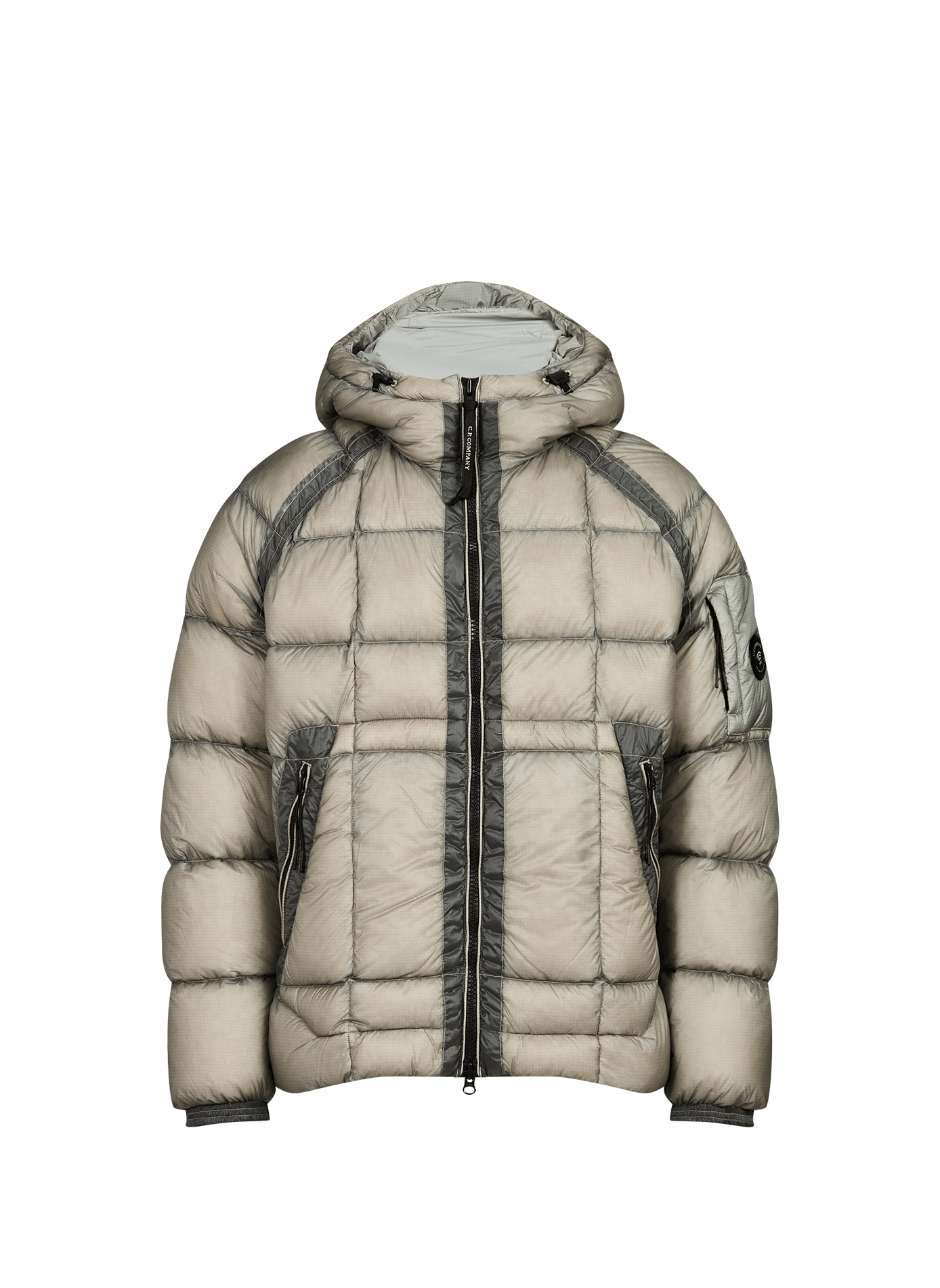 Quilted hooded Down jacket CP COMPANY Grey