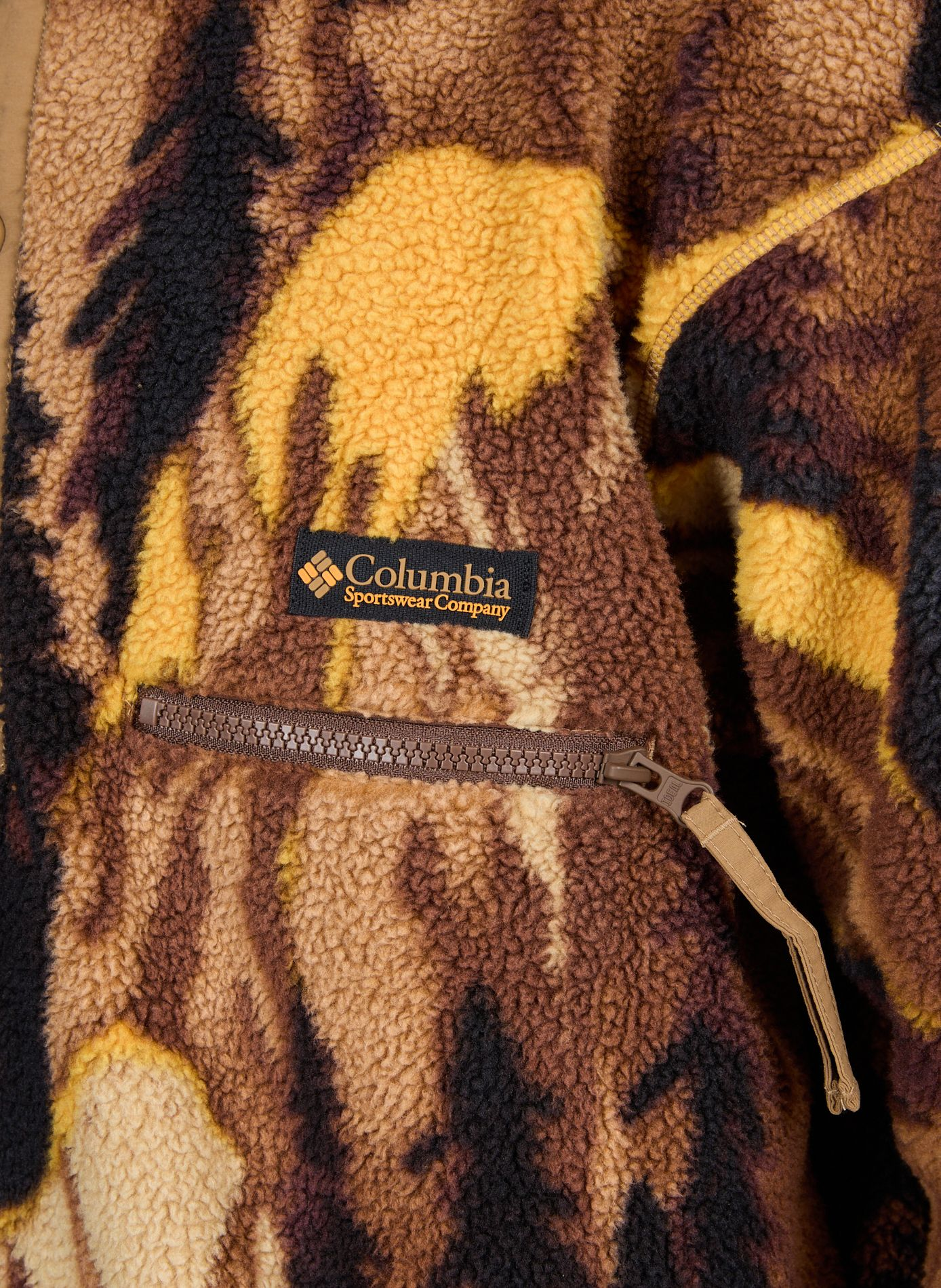 Helvetia printed fleece COLUMBIA Brown