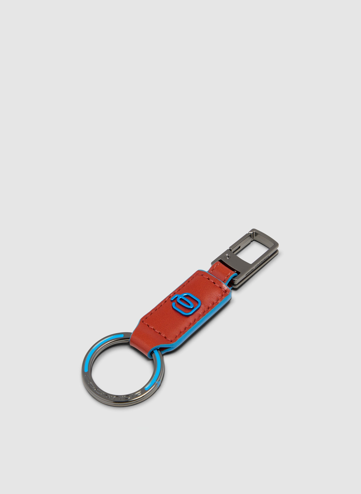 Porte-clés mousqueton PIQUADRO Marron