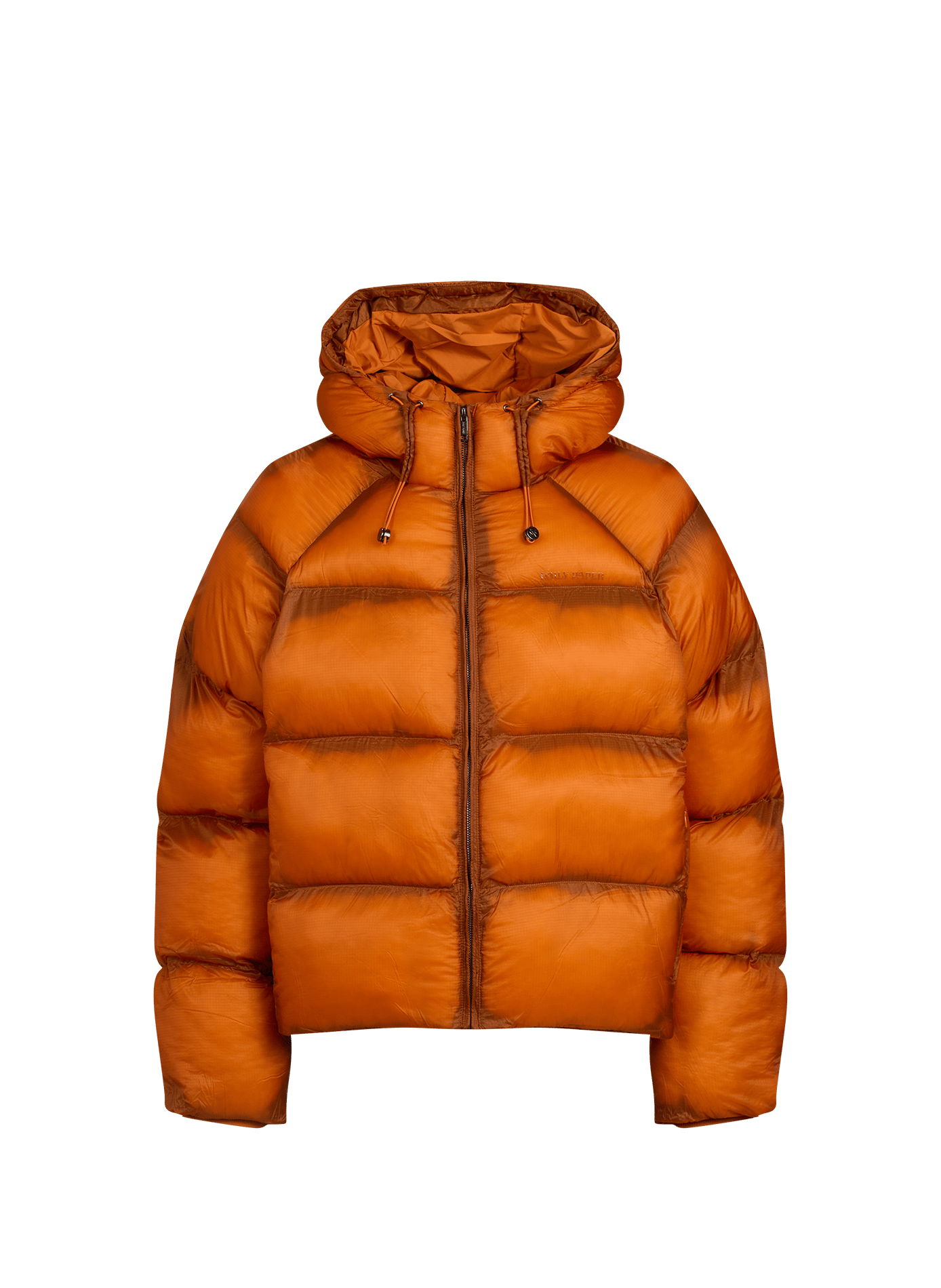 Washed oversized hooded puffer jacket DAILY PAPER Orange