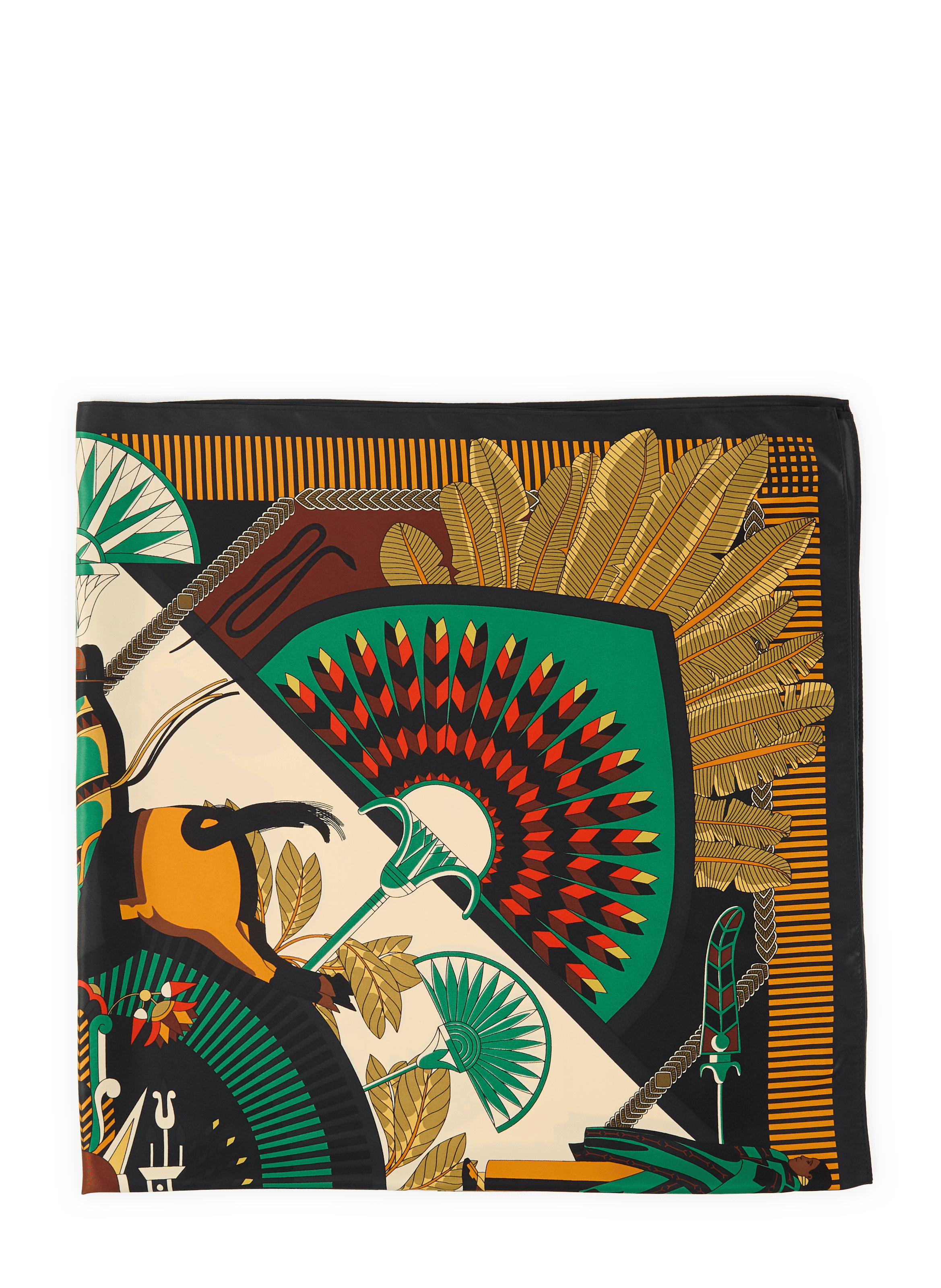 Bedrucktes Machu Pichu Tuch WILD Schwarz