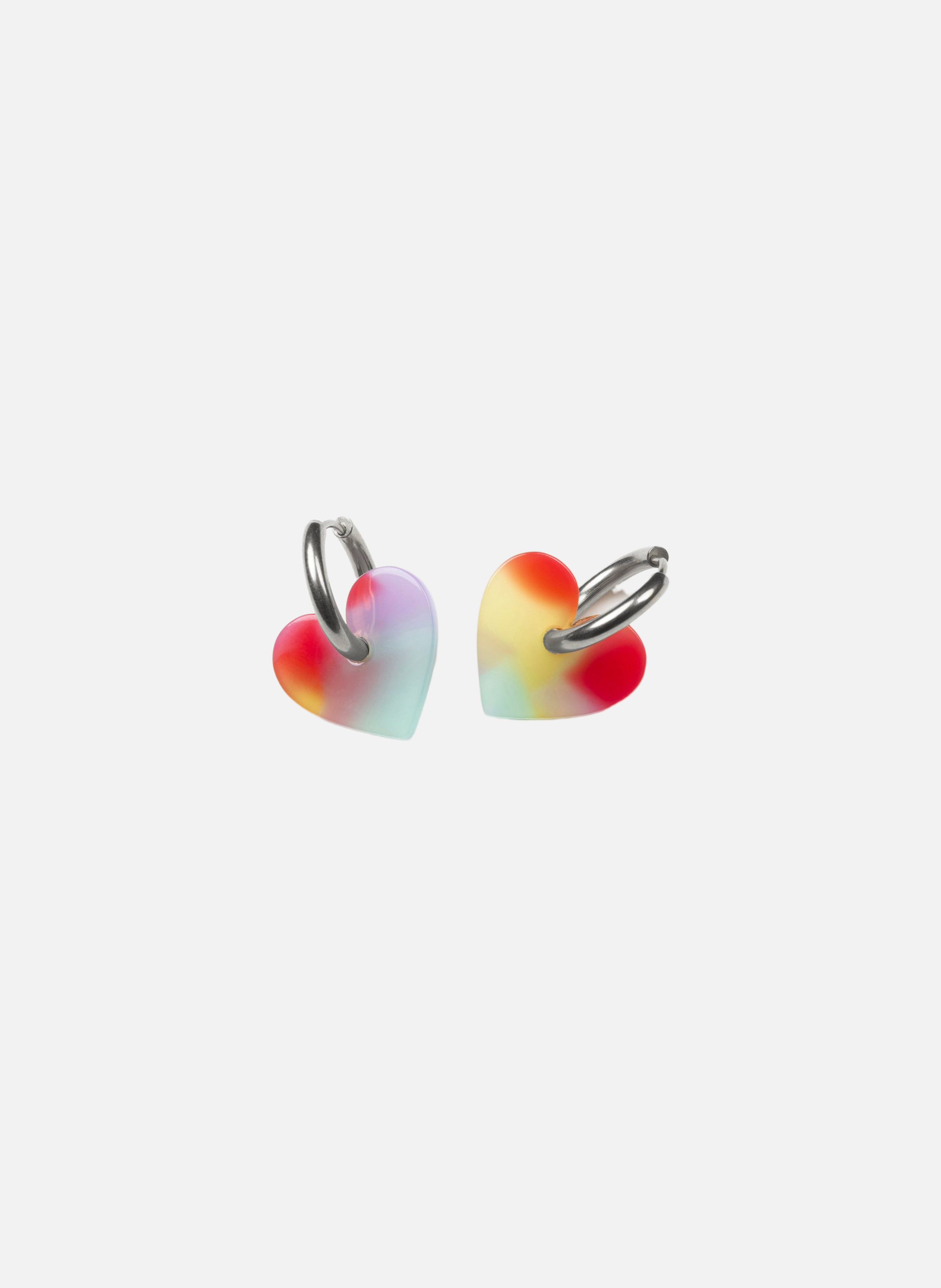 Boucles d'oreilles lova lova avec anneaux en acier inoxydable argenté  Muse