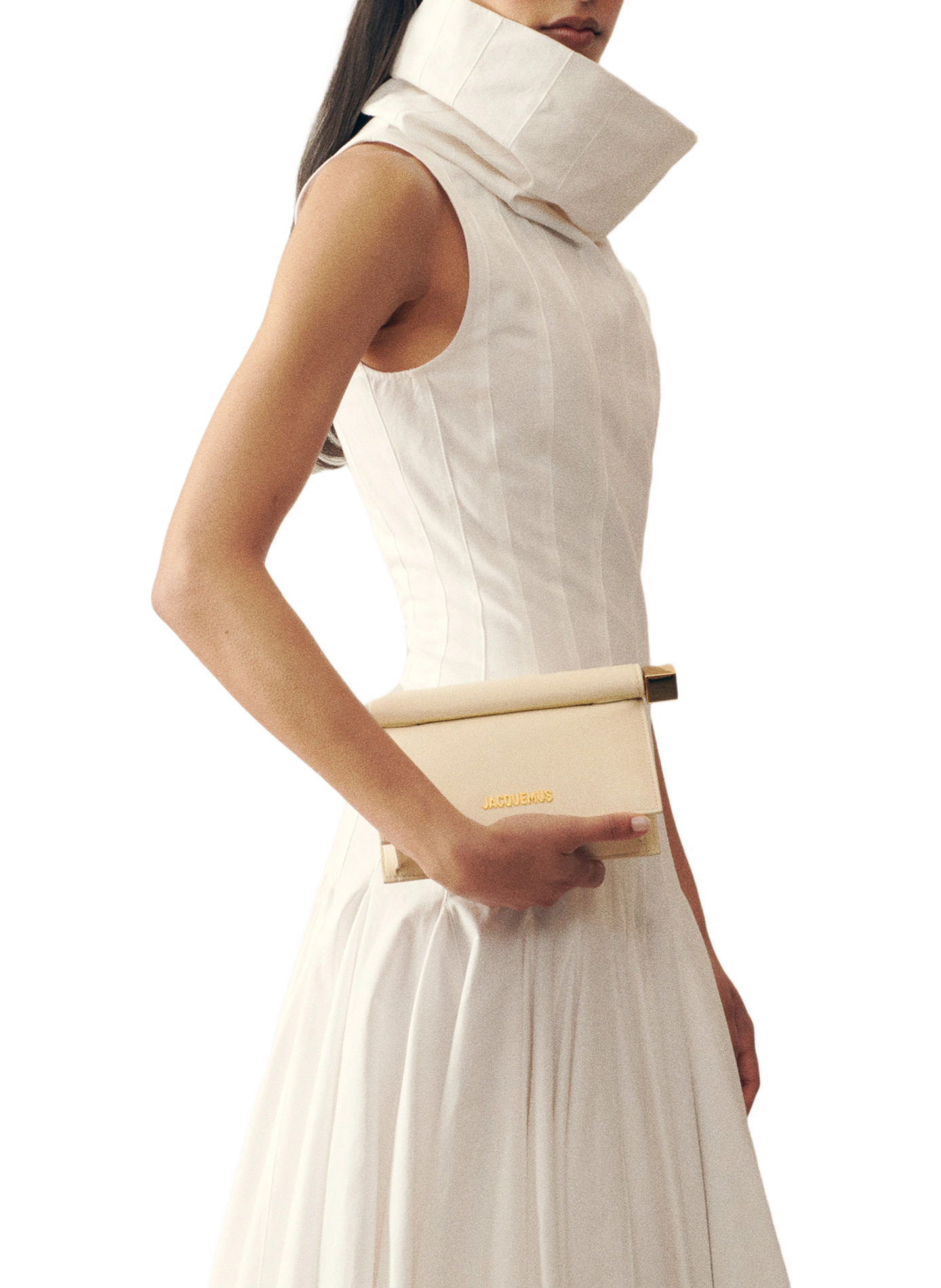 La petite pochette Rond Carré de piel de cordero JACQUEMUS Blanco
