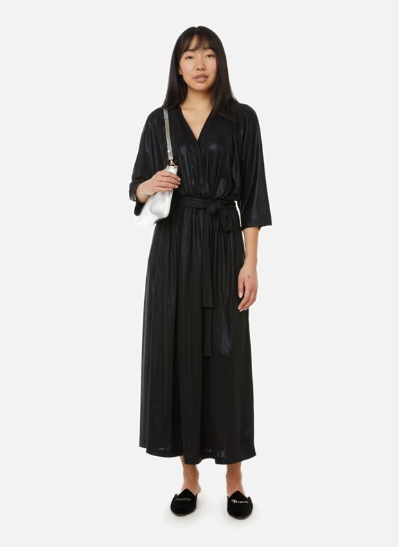 Robe midi brillante Noir by SAISON 1865 SAISON 1865 Robe midi brillante Noir
