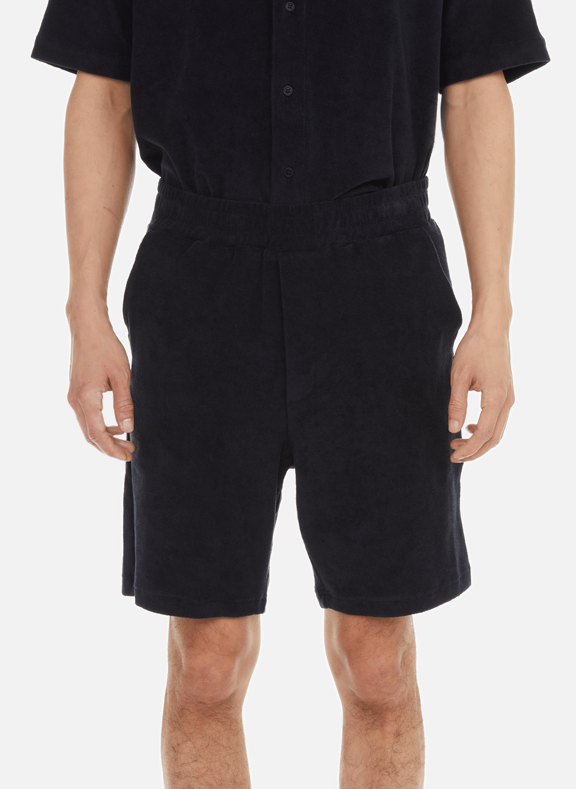 EDITIONS 102 Textured cotton shorts  Blue
