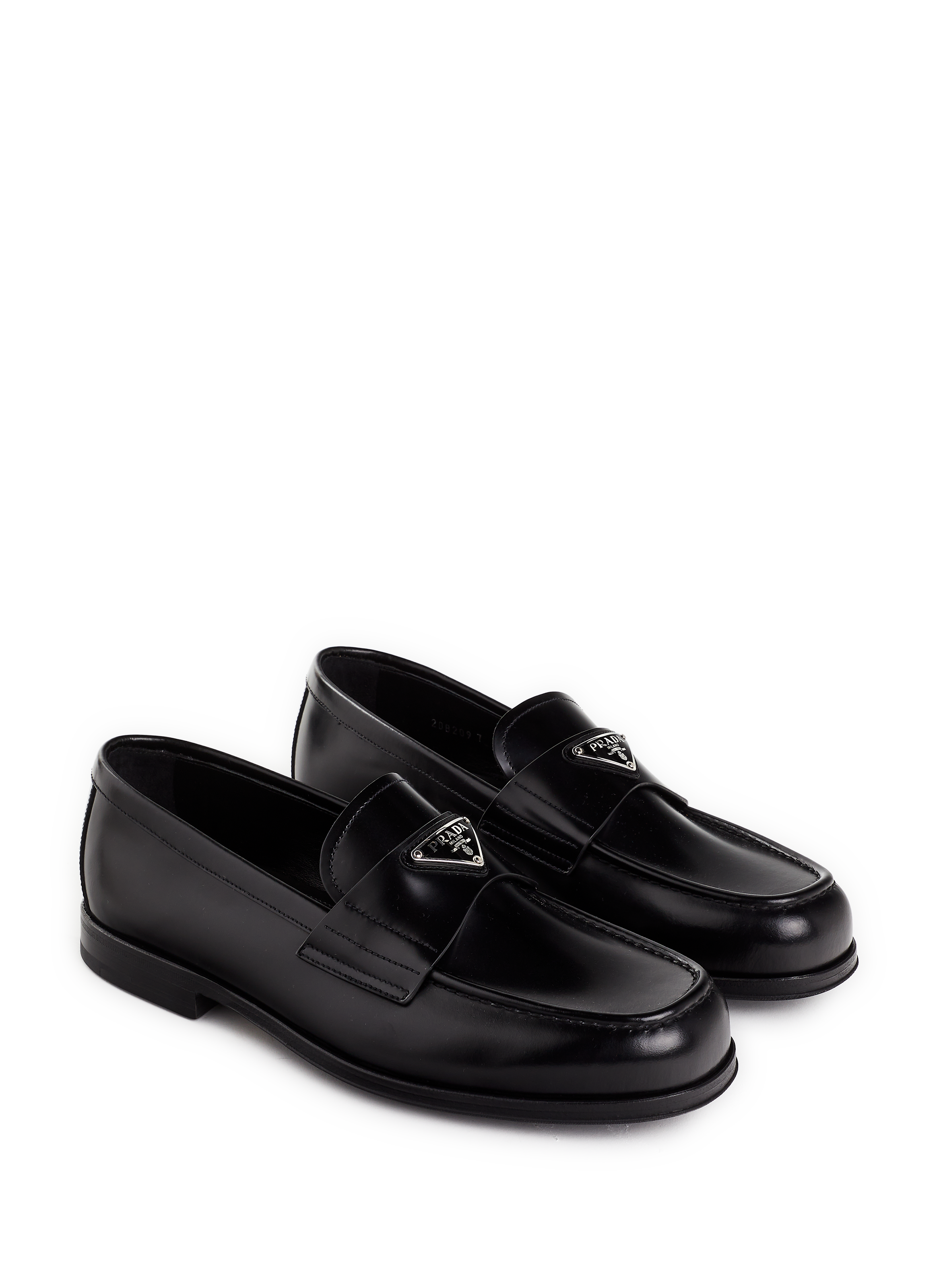 Mocassins en cuir PRADA Noir