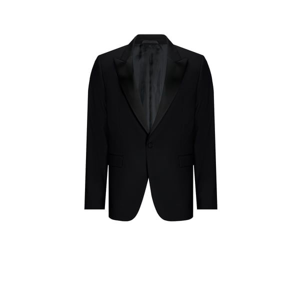 Saison 1865 Wool Blazer Jacket In Black