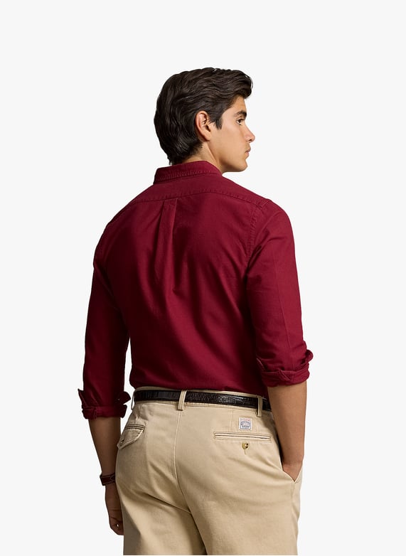 Bleached denim Shirt | Red by POLO RALPH LAUREN Bleached denim Shirt Red