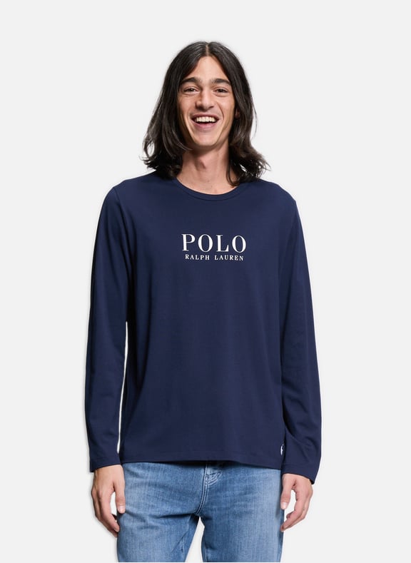 Pull col rond à logo Bleu by POLO RALPH LAUREN POLO RALPH LAUREN Pull col rond à logo Bleu