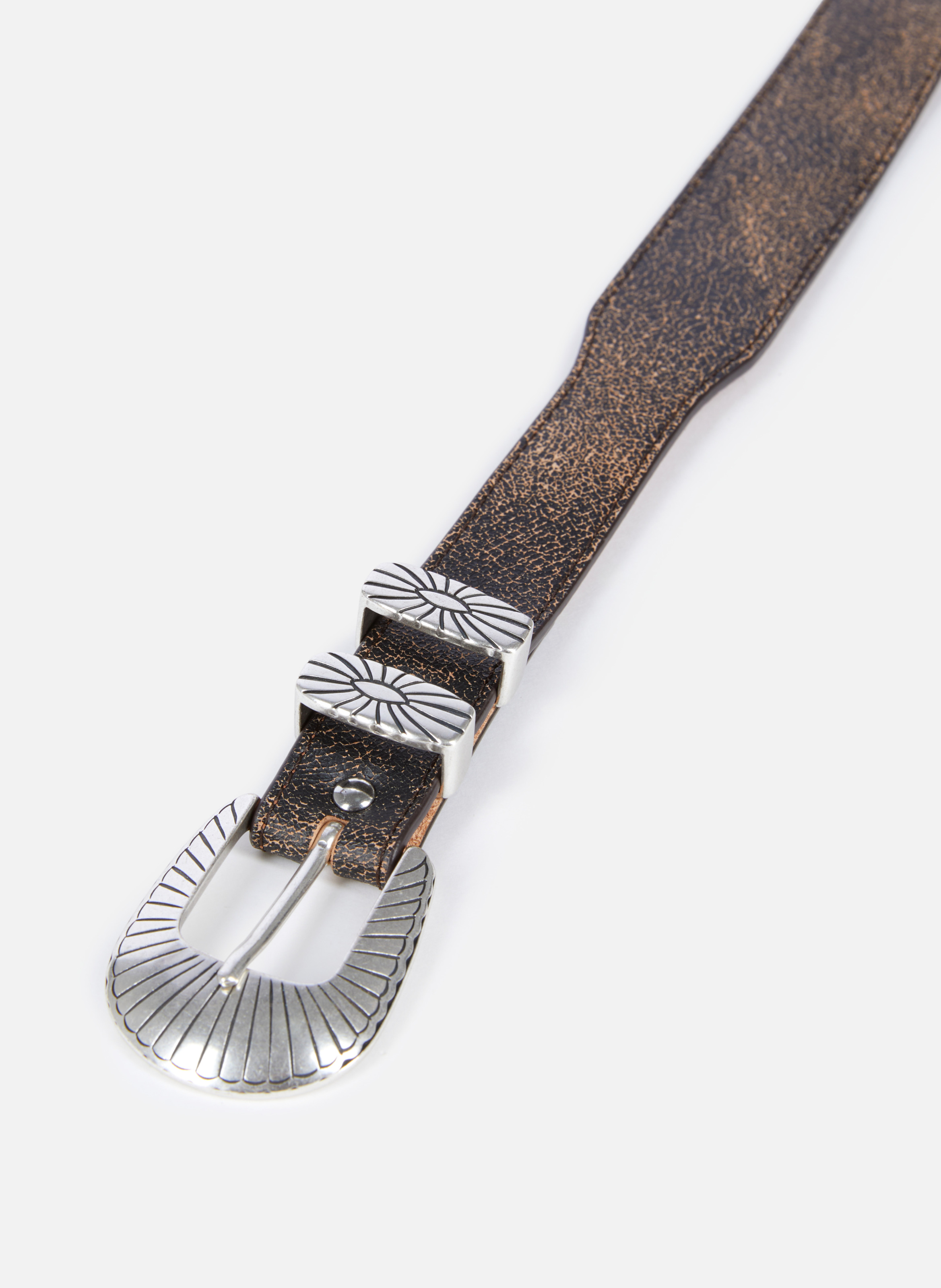 Ceinture fine en cuir THE KOOPLES Marron