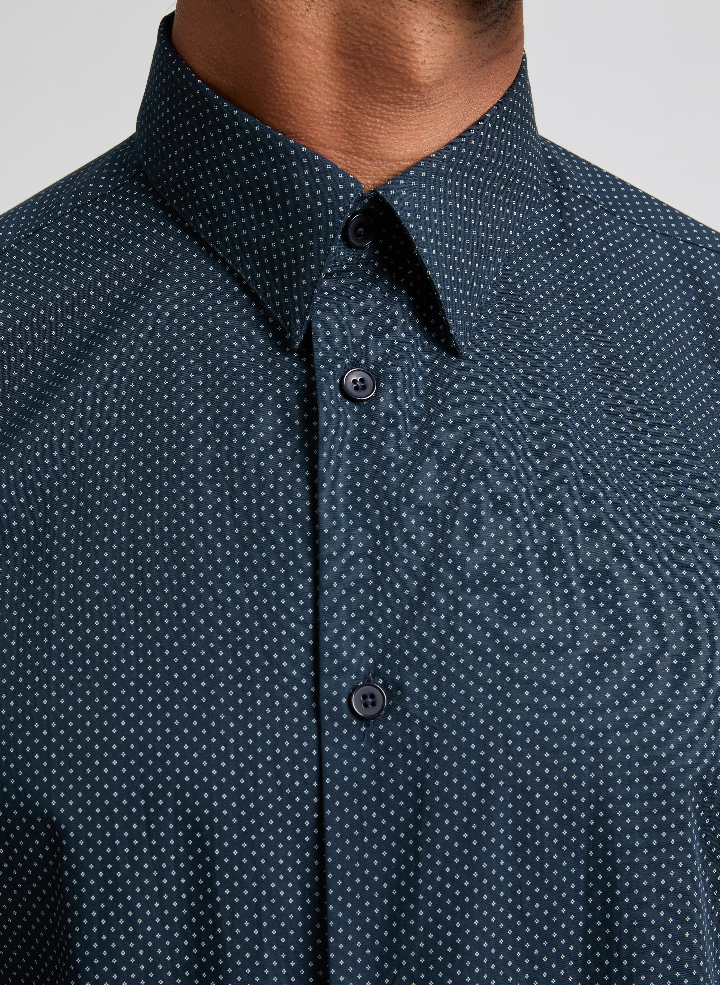 Chemise à motif en coton AU PRINTEMPS PARIS Bleu