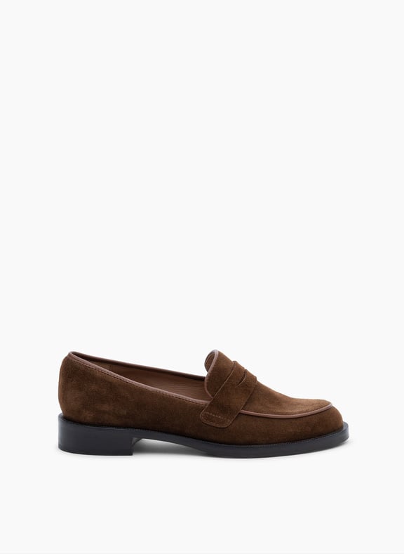 Mocassins baker en veau velours Marron by PARALLELE PARALLELE Mocassins baker en veau velours Marron