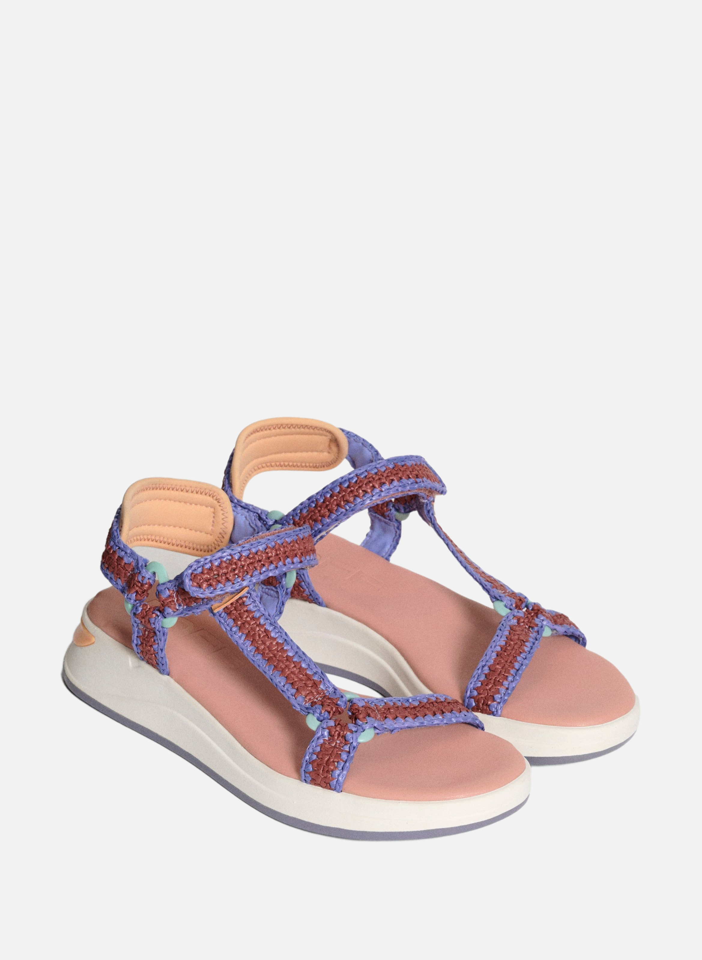 Sandales plates Violet