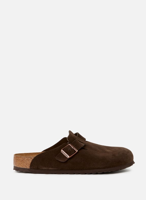 Boston BS suede leather mules Brown by BIRKENSTOCK BIRKENSTOCK Boston BS suede leather mules Brown