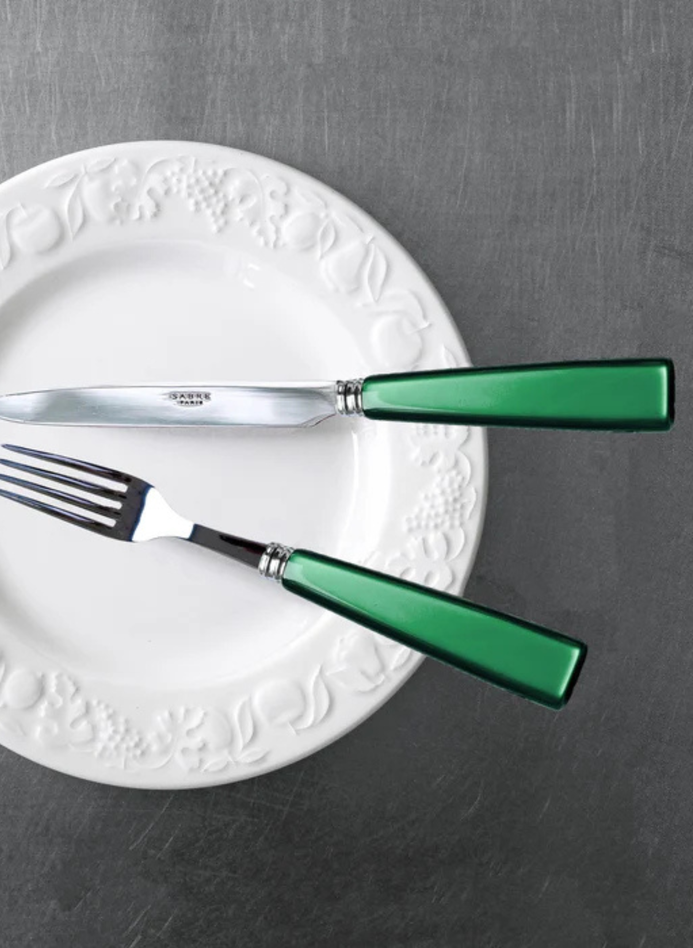 Fourchette de table, icône SABRE PARIS Vert