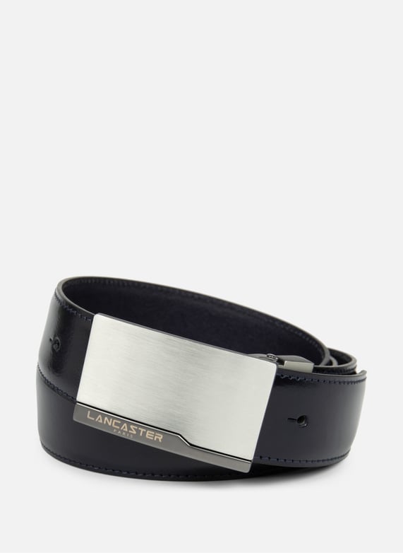 Ceinture - ceinture cuir lisse homme | Bleu by LANCASTER Ceinture - ceinture cuir lisse homme Bleu