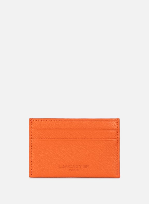 Card holder - Foulonné PM Orange by LANCASTER LANCASTER Card holder - Foulonné PM Orange