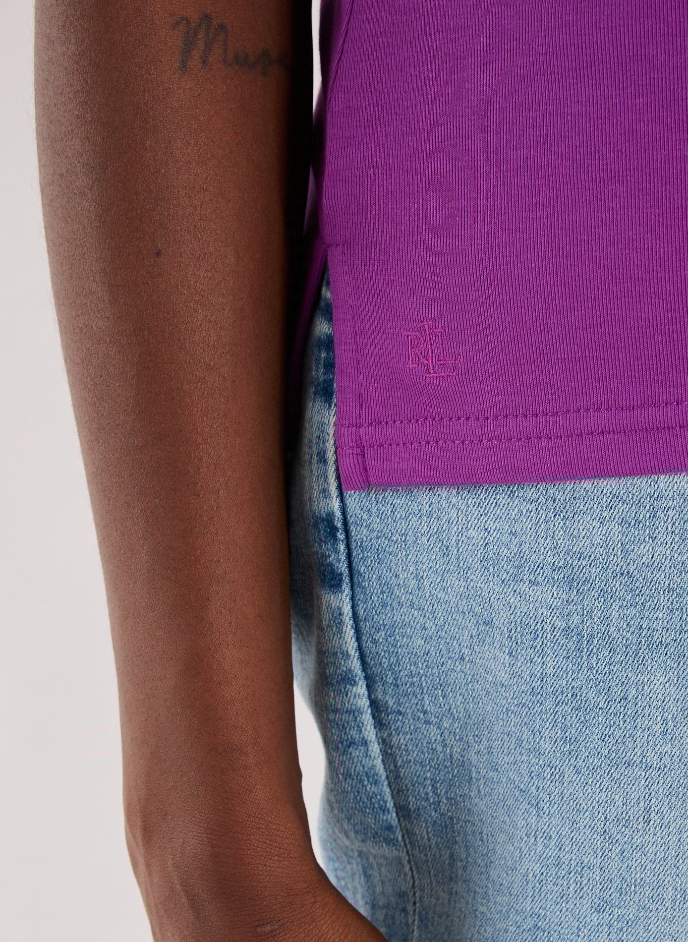 T-shirt en coton mélangé LAUREN Violet