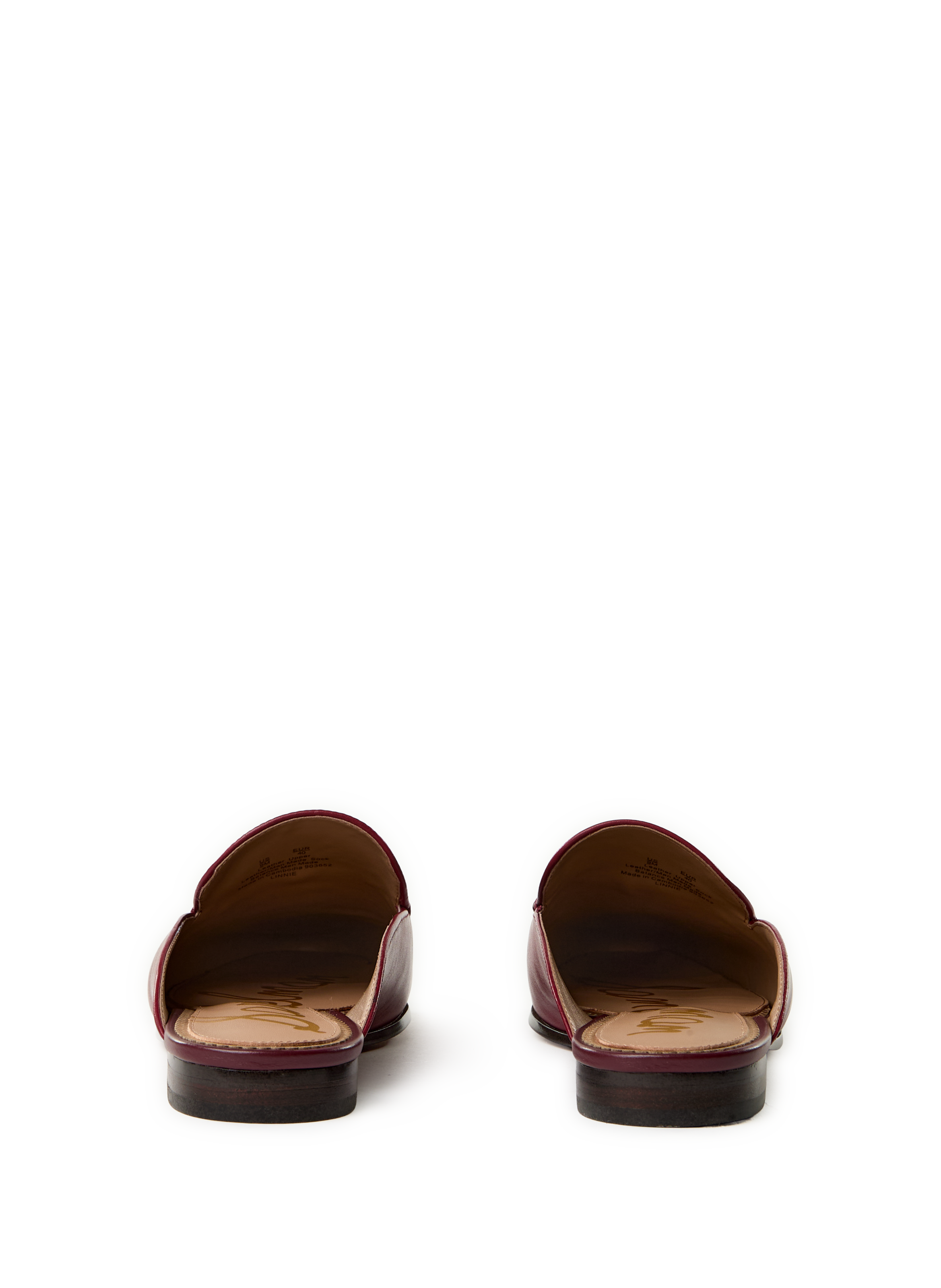 Mules unies en cuir SAM EDELMAN Rouge