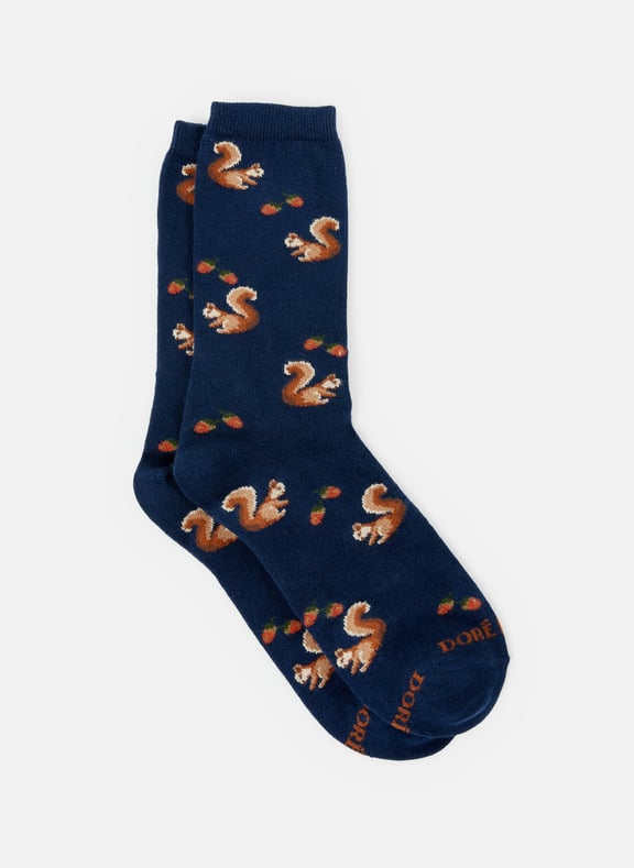 Printed cotton Socks Blue by DORÉ DORÉ DORÉ DORÉ Printed cotton Socks Blue