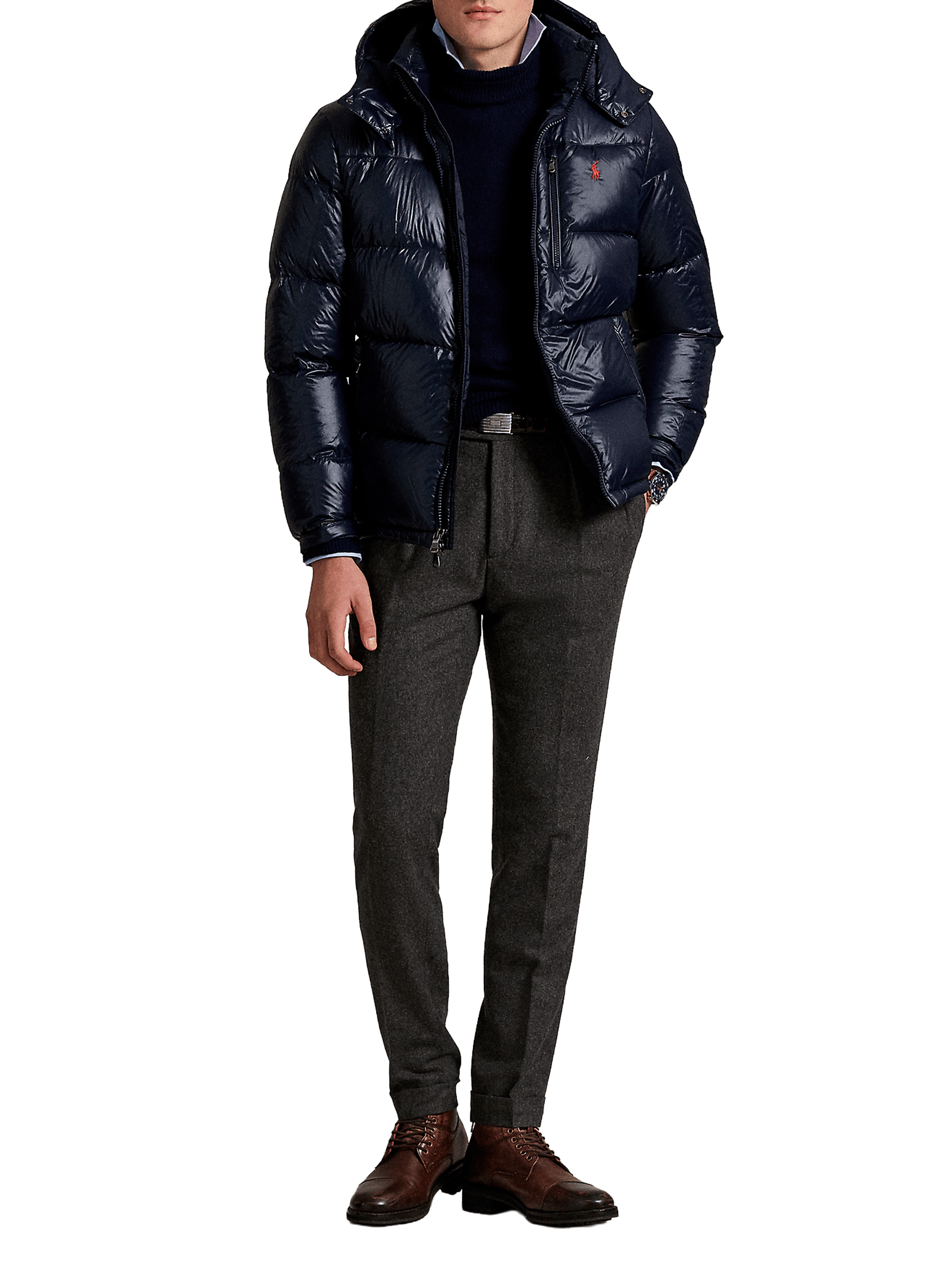 Quilted jacket with removable hood POLO RALPH LAUREN Blue