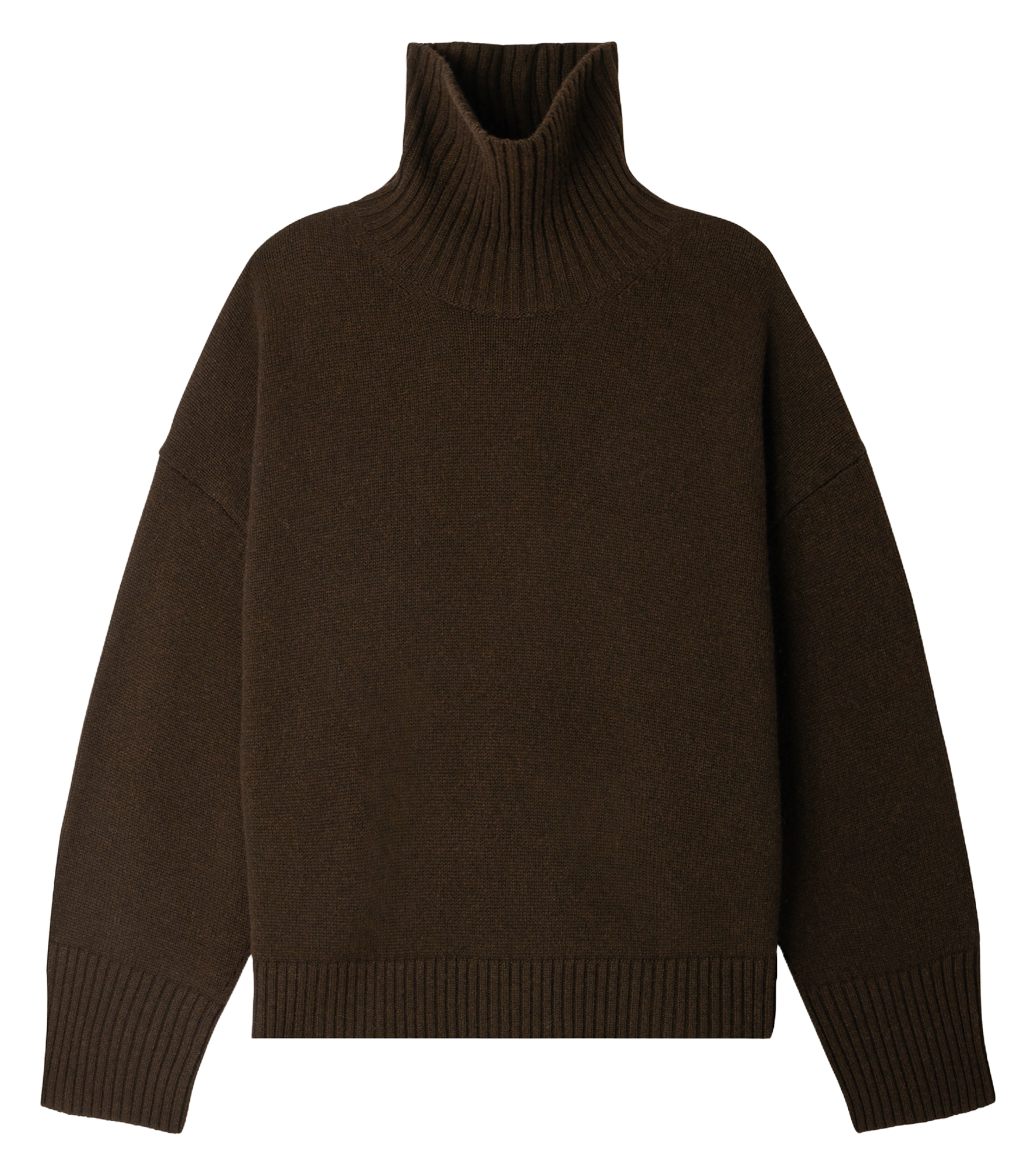 Pull col roulé oversize en laine william SOEUR Marron