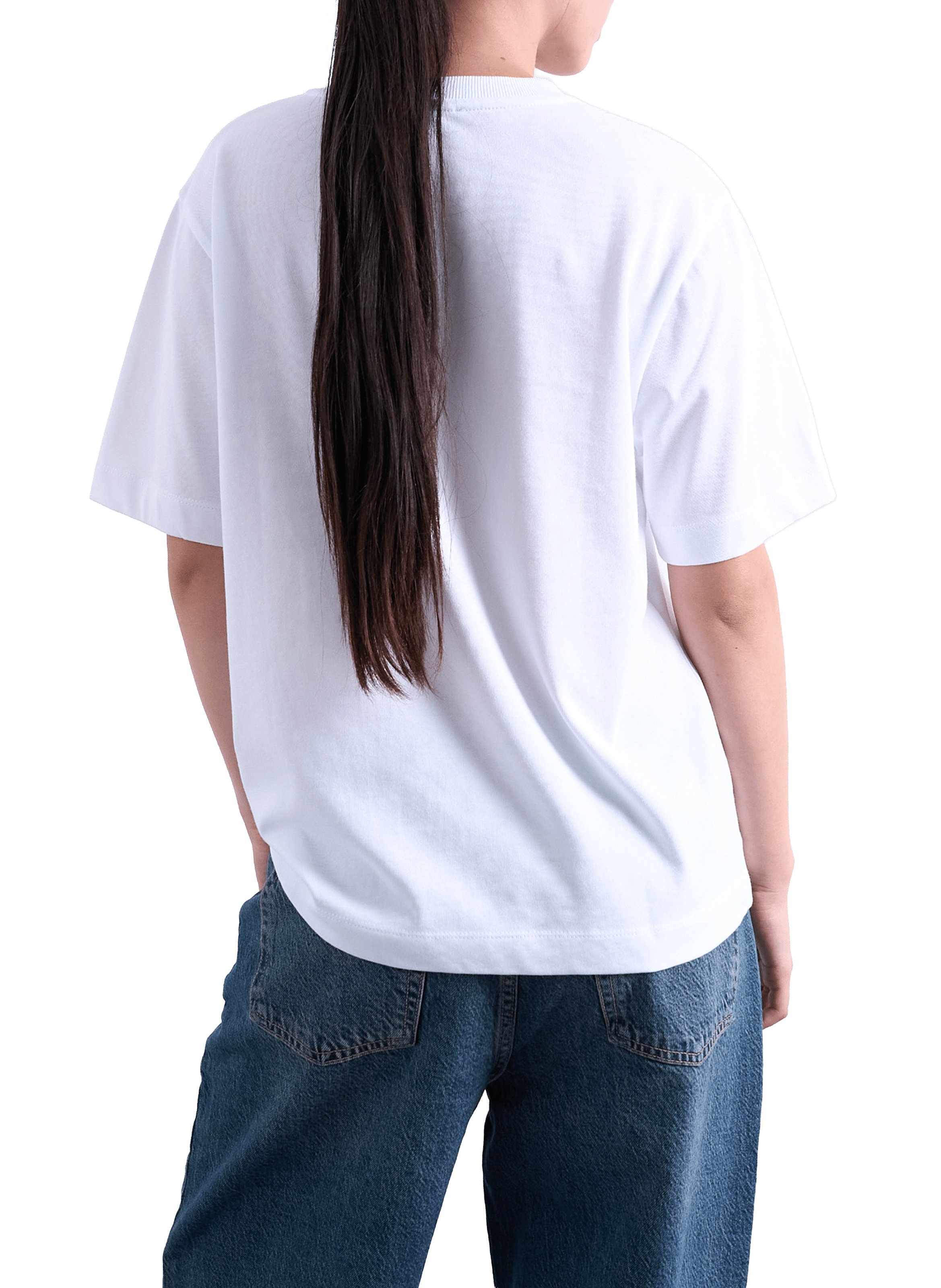 Top uni col rond TOPSHOP Blanc