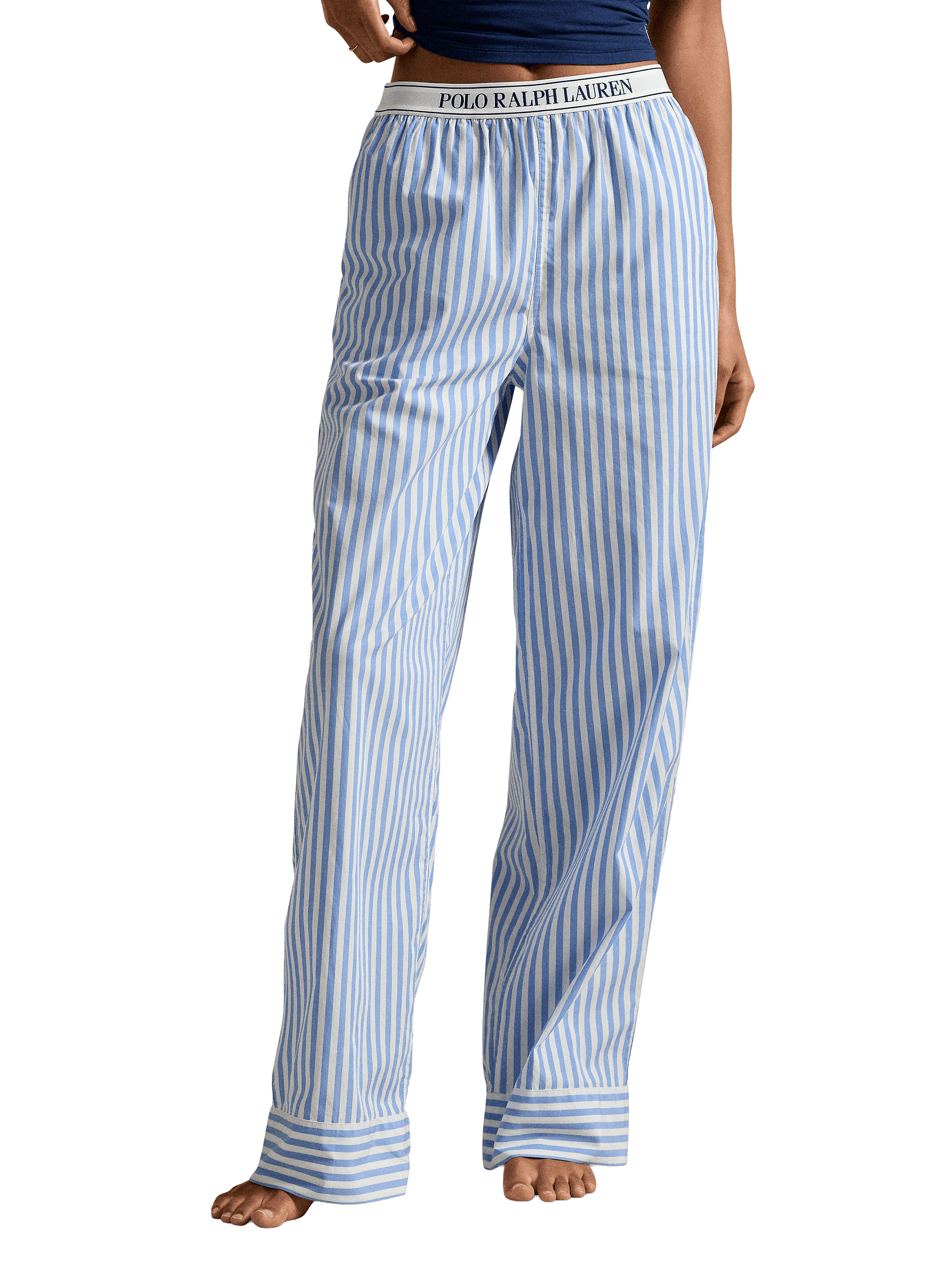 POLO RALPH LAUREN Striped cotton pajama pants Blue