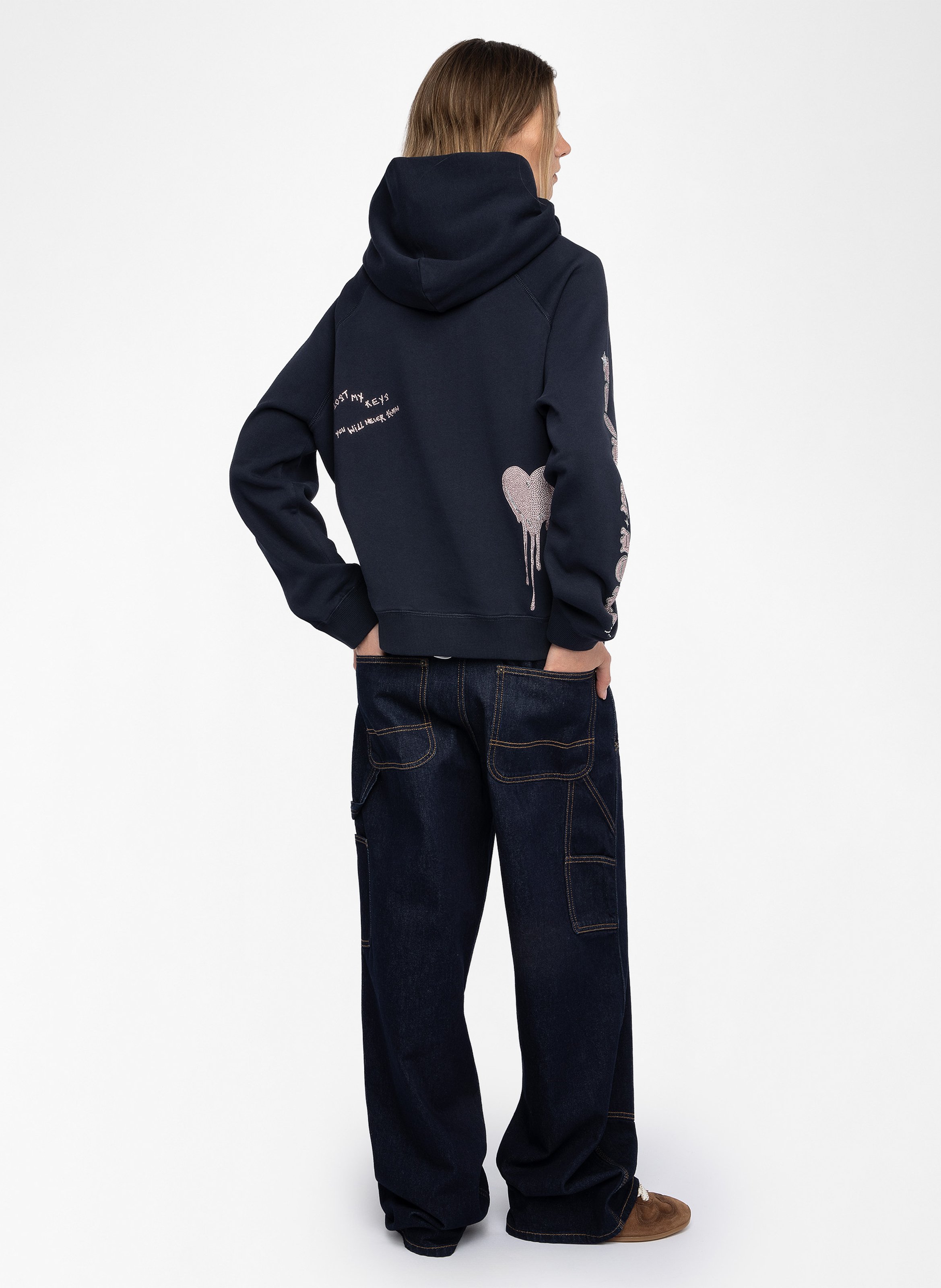 Sweat à capuche en coton georgy ZADIG&VOLTAIRE Bleu