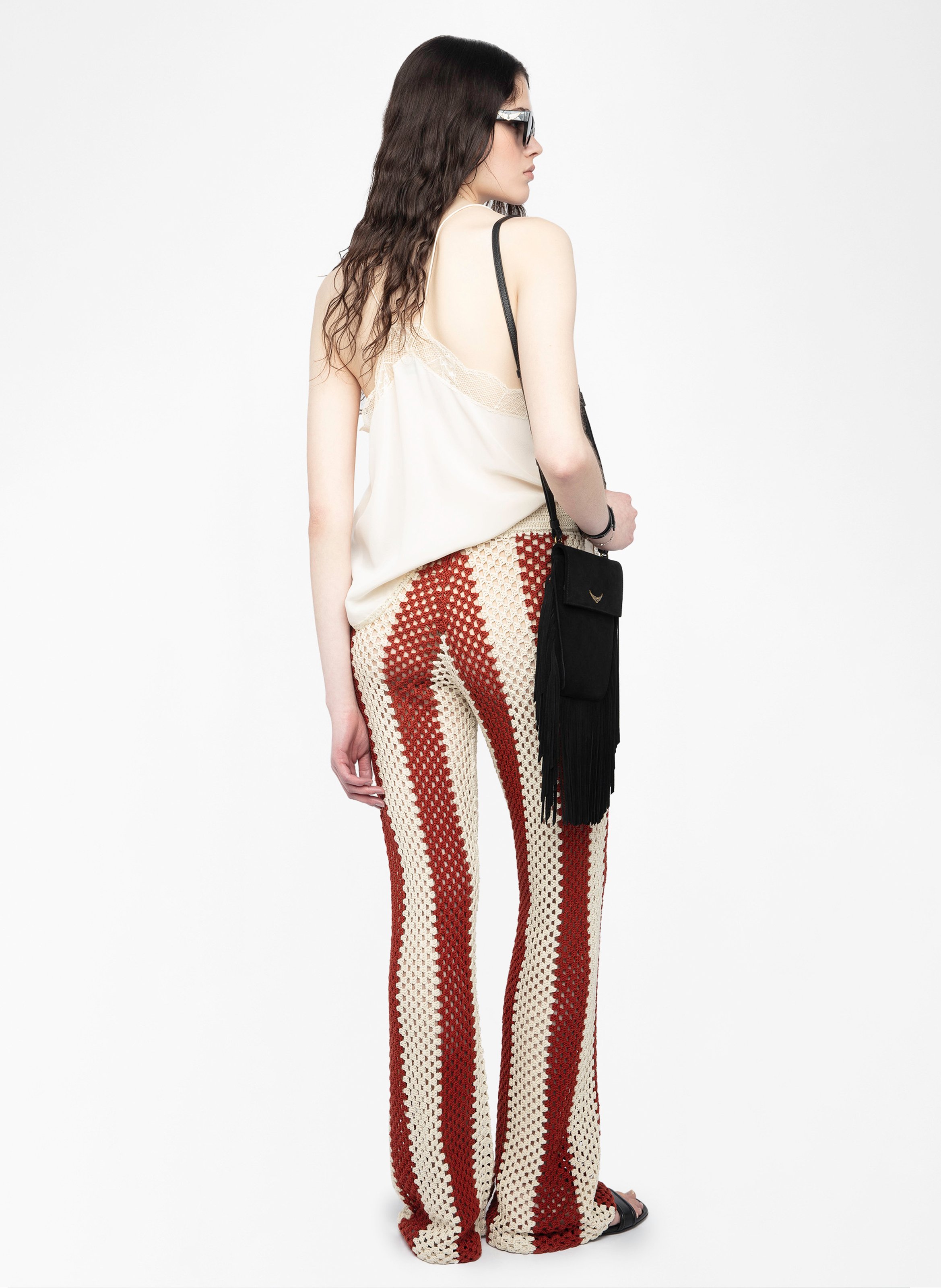 Pantalon droit en crochet pia ZADIG&VOLTAIRE Blanc