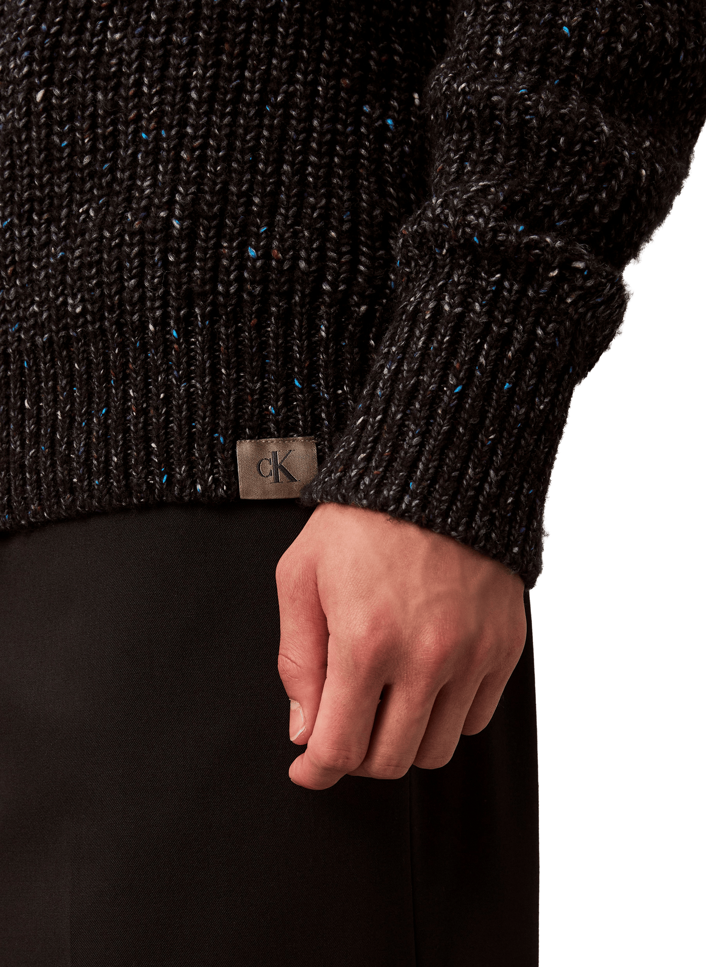 Mixed wool sweatshirt CALVIN KLEIN Black