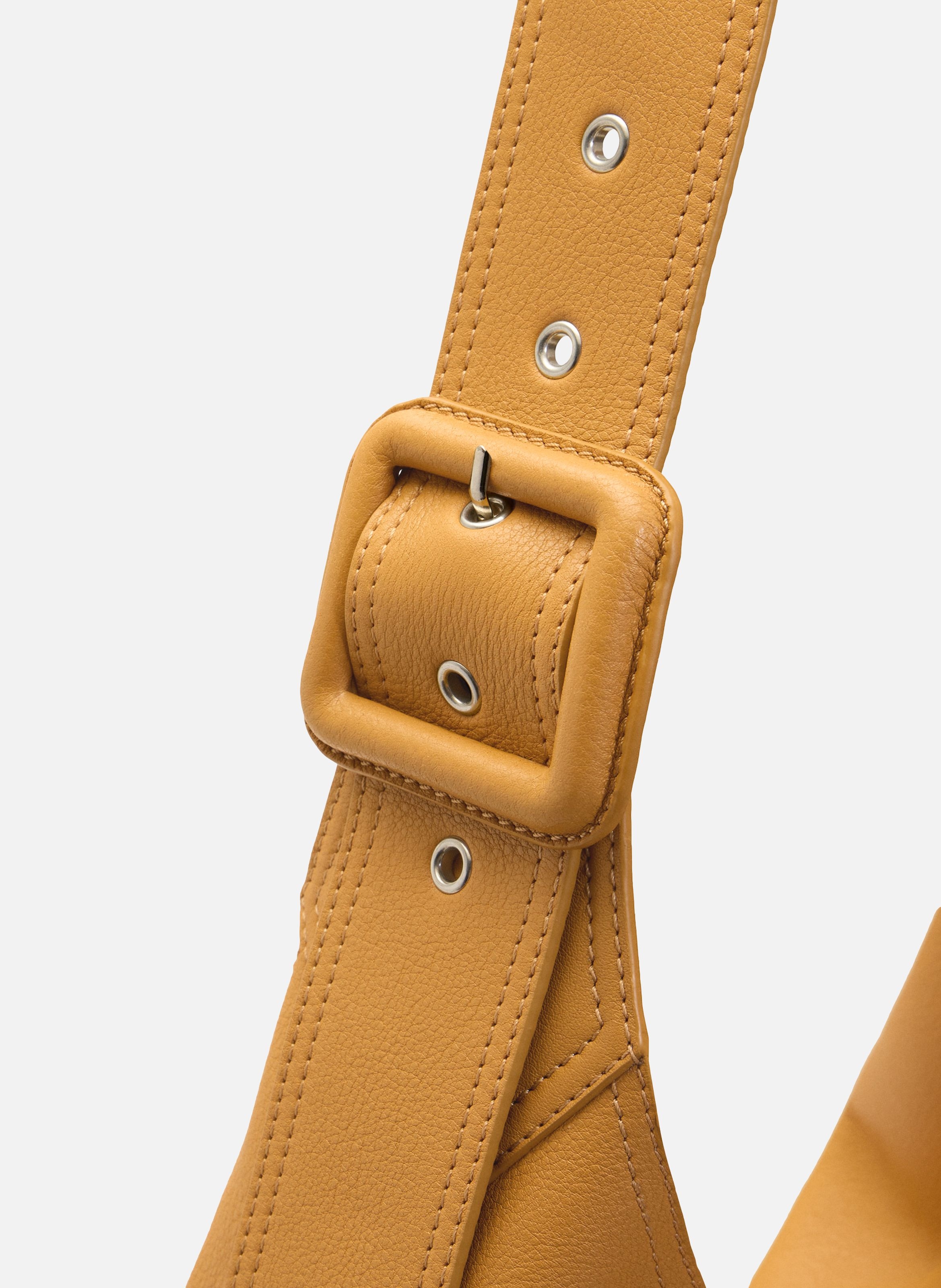 Sac porté croisé etienne unisexe en cuir de taurillon AMI PARIS Jaune