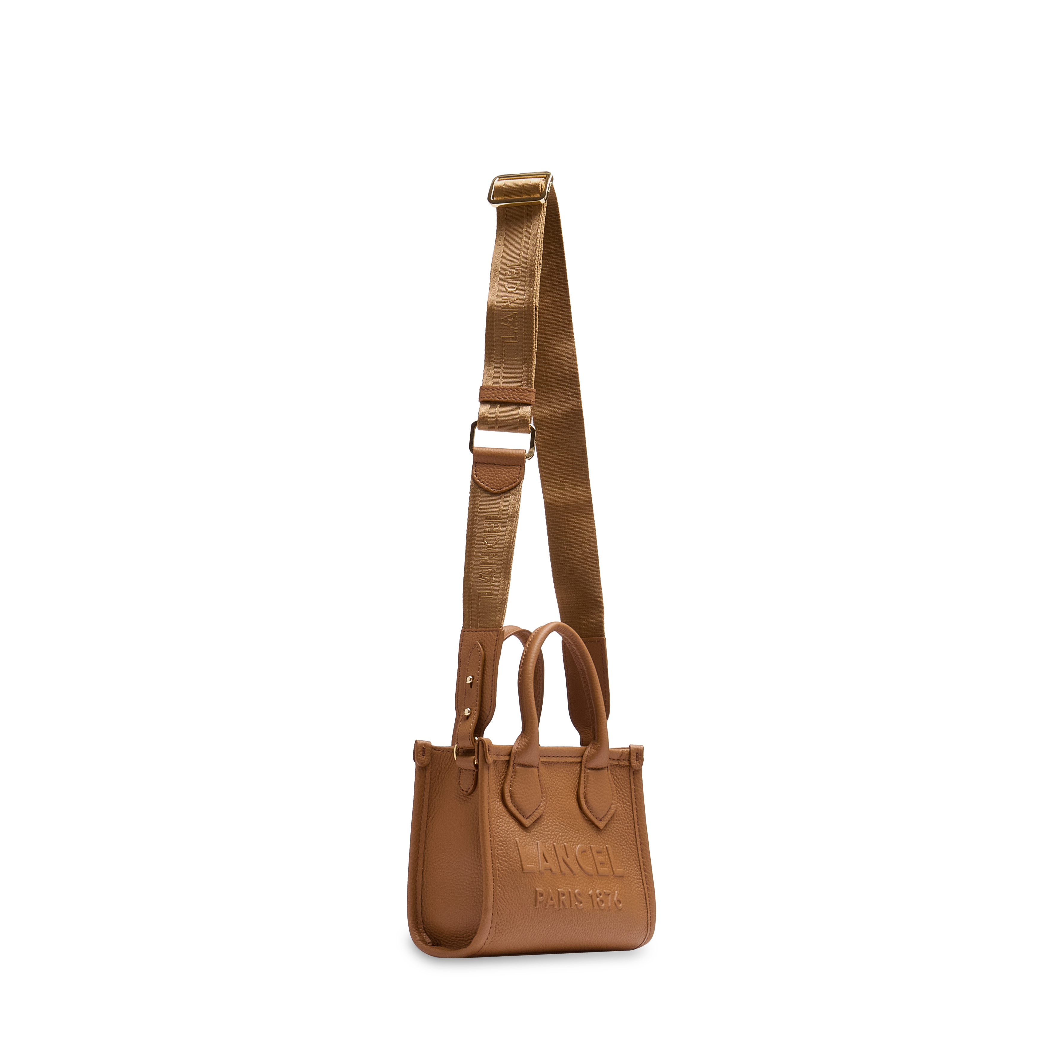 Mini sac cabas zippé double porté jour de lancel en cuir LANCEL Marron