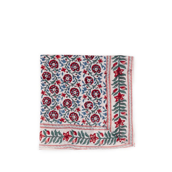 Etole fleurie Carré Block en coton Etole fleurie Carré Block en coton