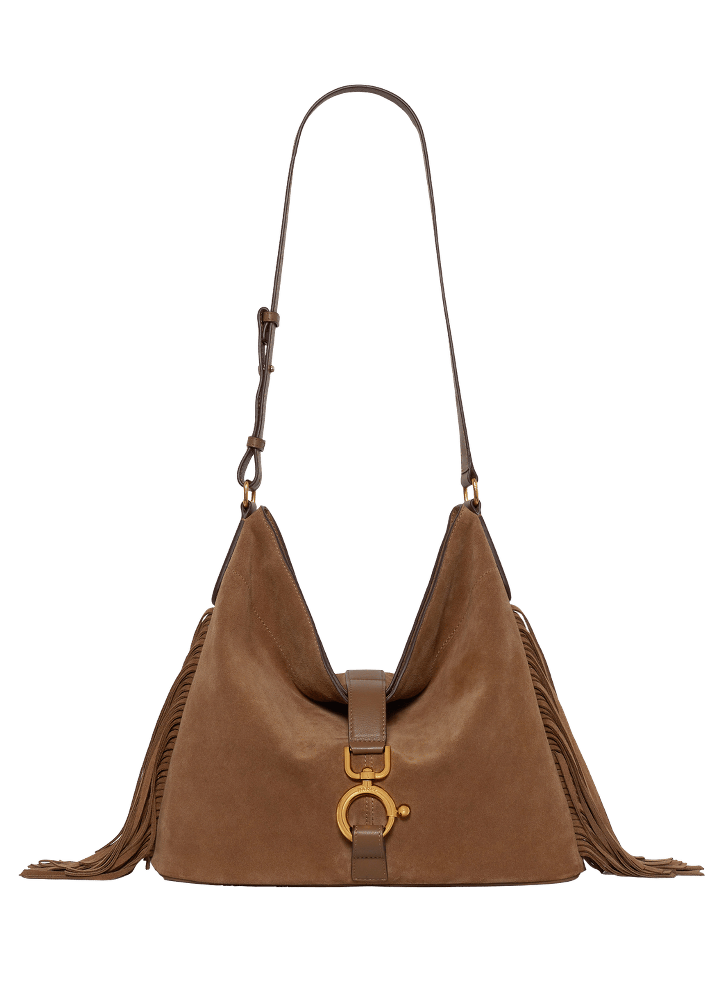 Sac en cuir velours - deva GERARD DAREL Kaki