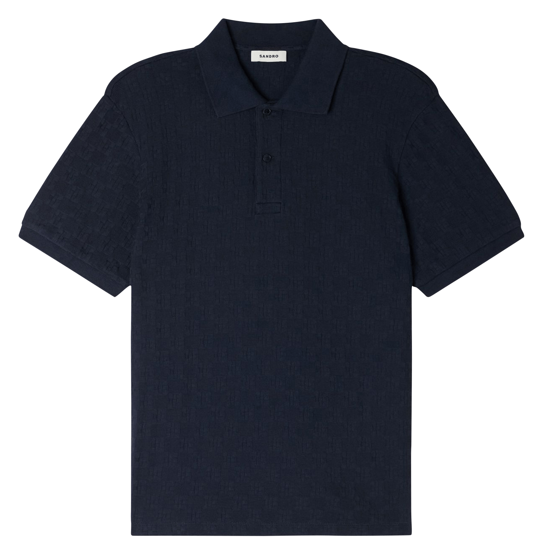 Polo manches courtes droit uni SANDRO Bleu