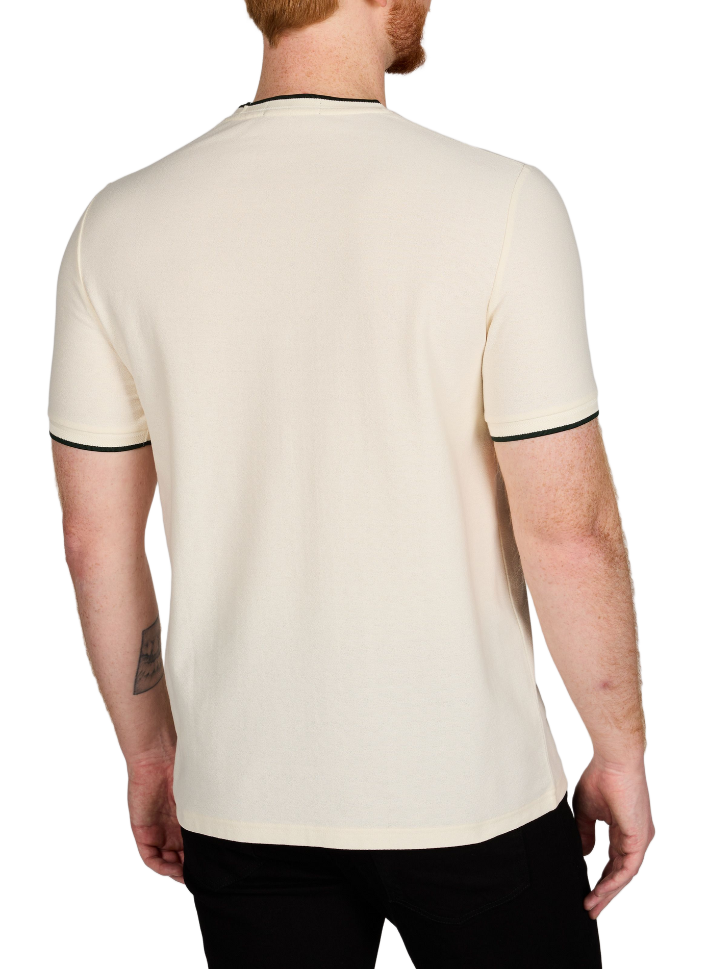 Cotton round-neck T-shirt FRED PERRY Beige