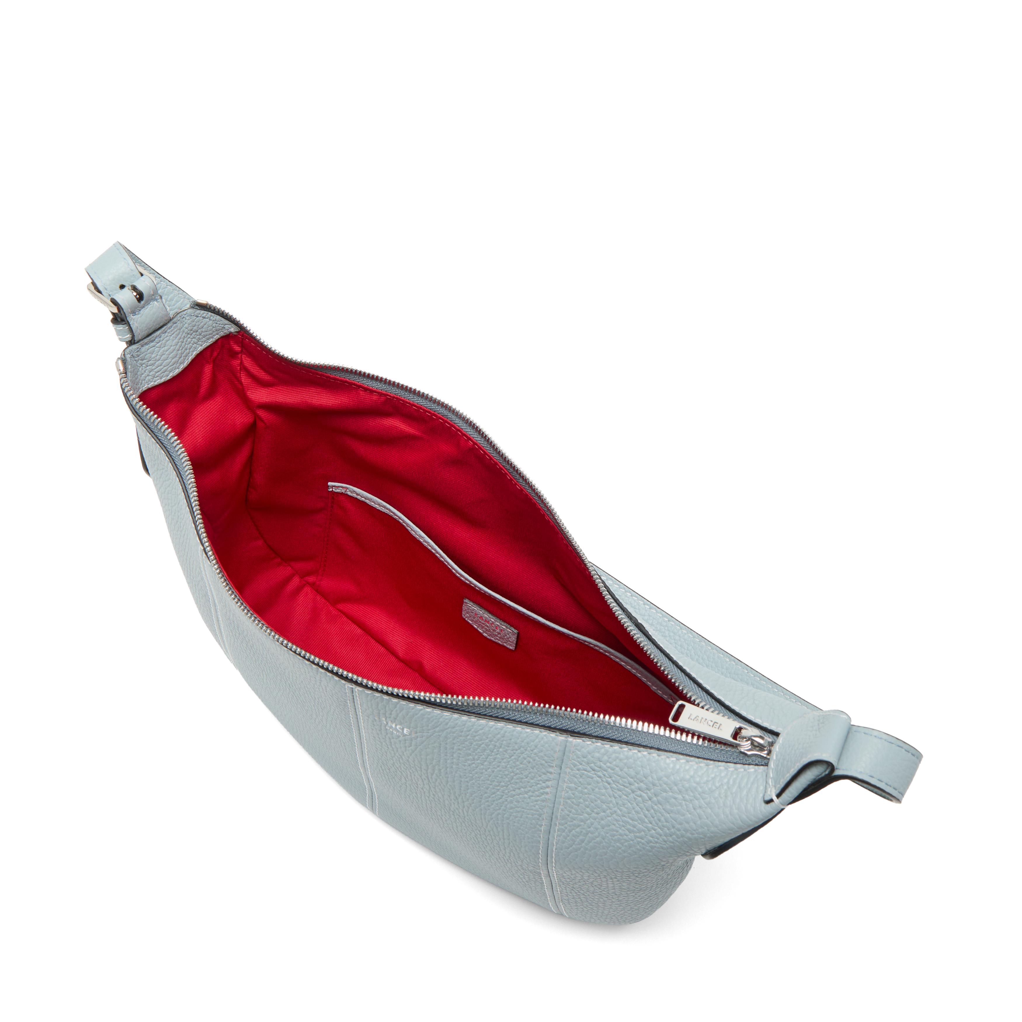 Sac hobo zippé m victoire de lancel en cuir LANCEL Bleu