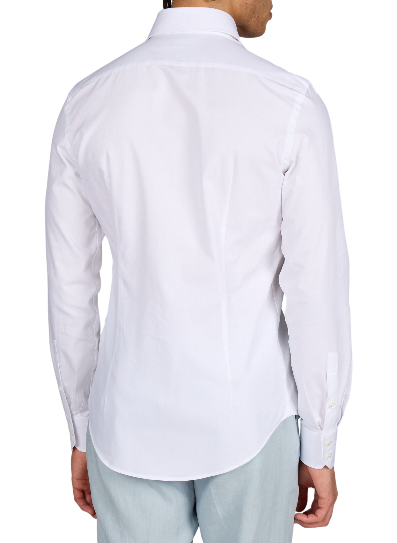 Chemise unie à manches longues en coton VAN LAACK Blanc