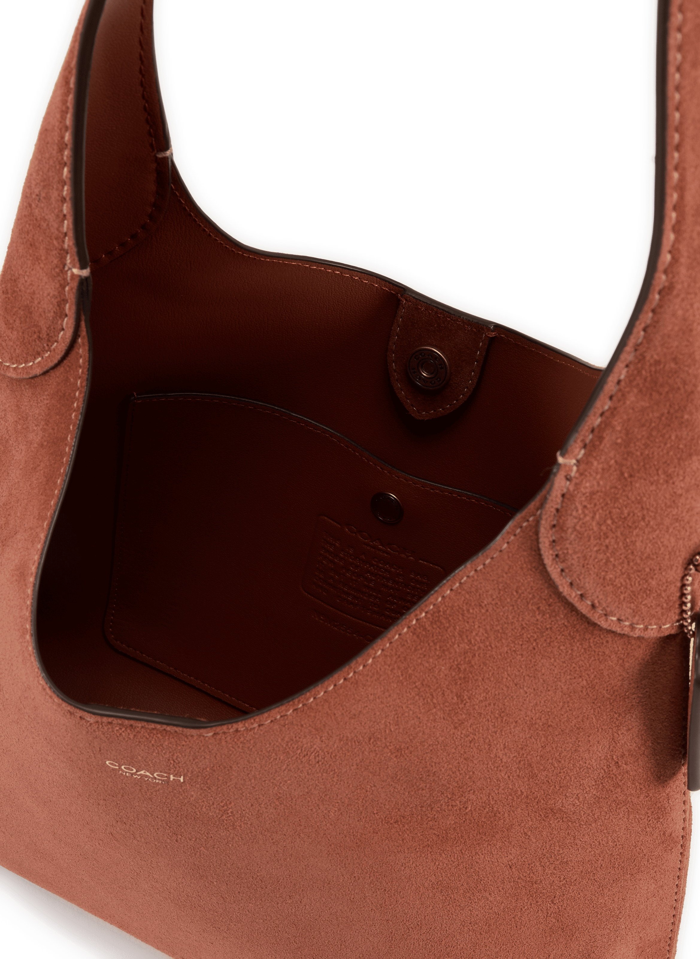 Bolso de hombro de cuero COACH Marrón