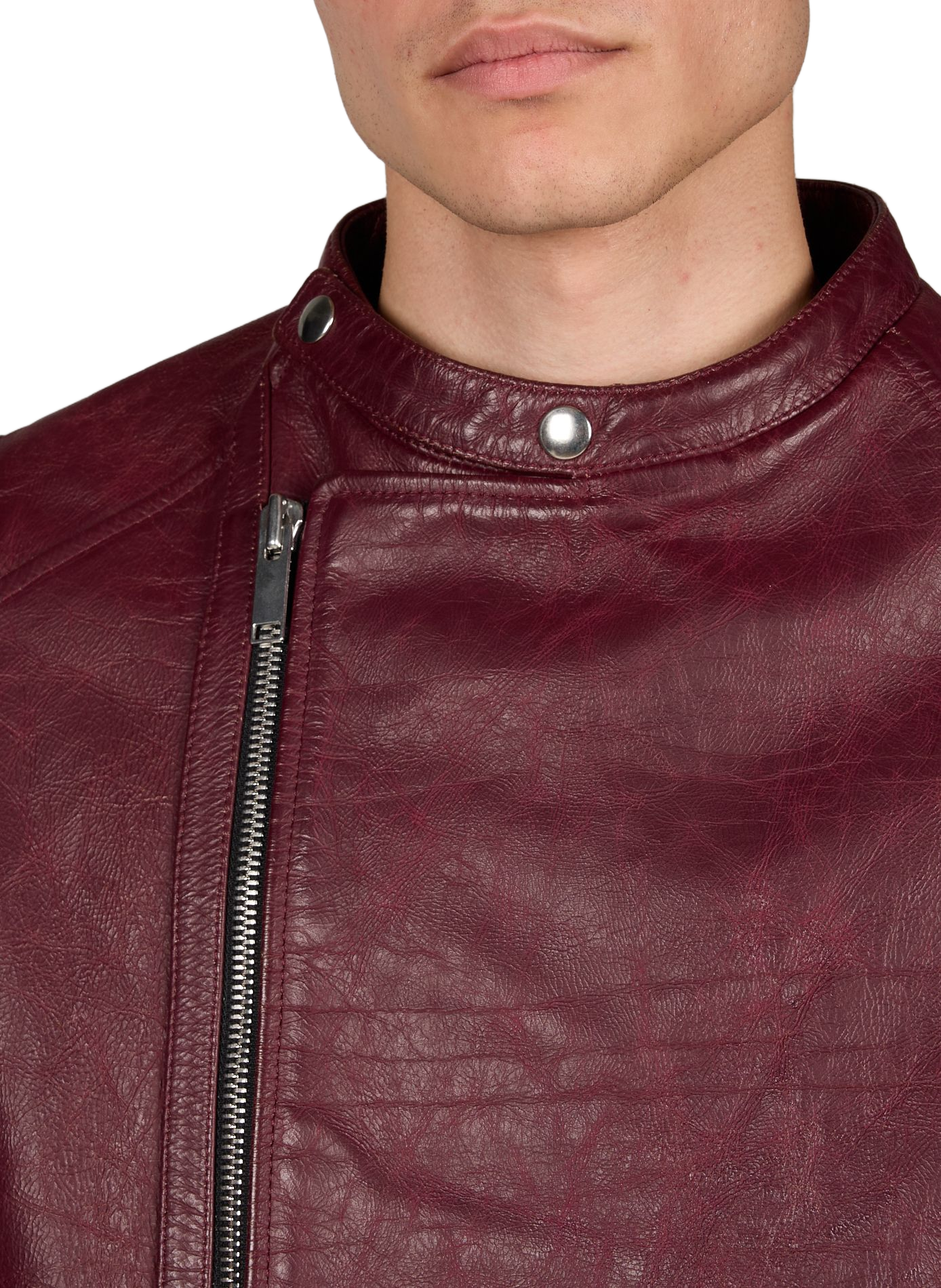 Lederjacke mit Reißverschluss 424 Rot