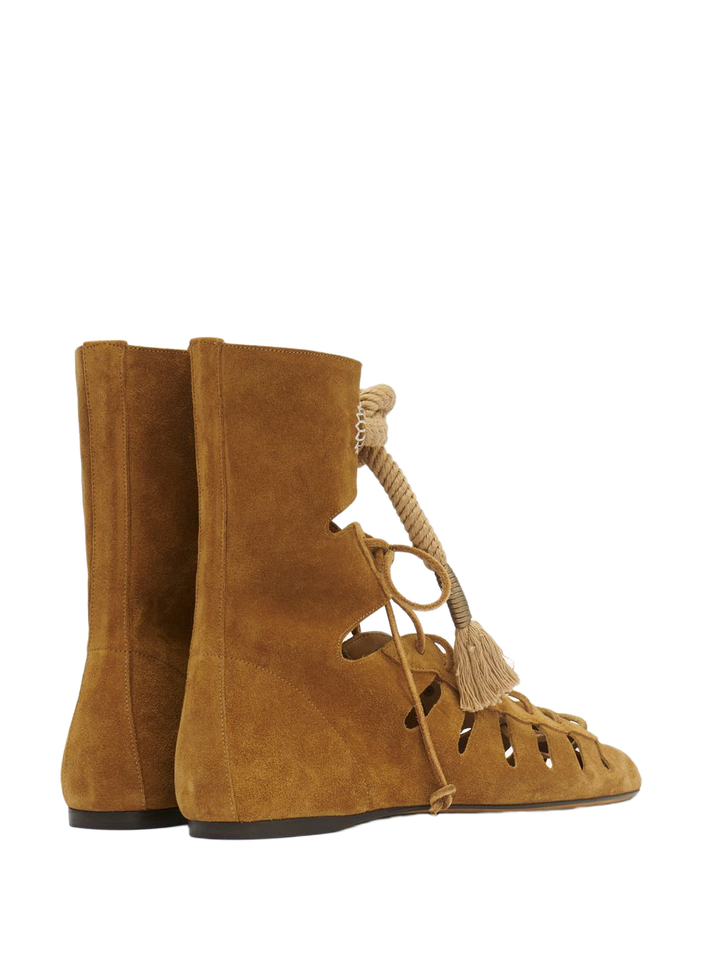 Cut-out gladiator-style lace-up Liade ankle boots ISABEL MARANT Brown