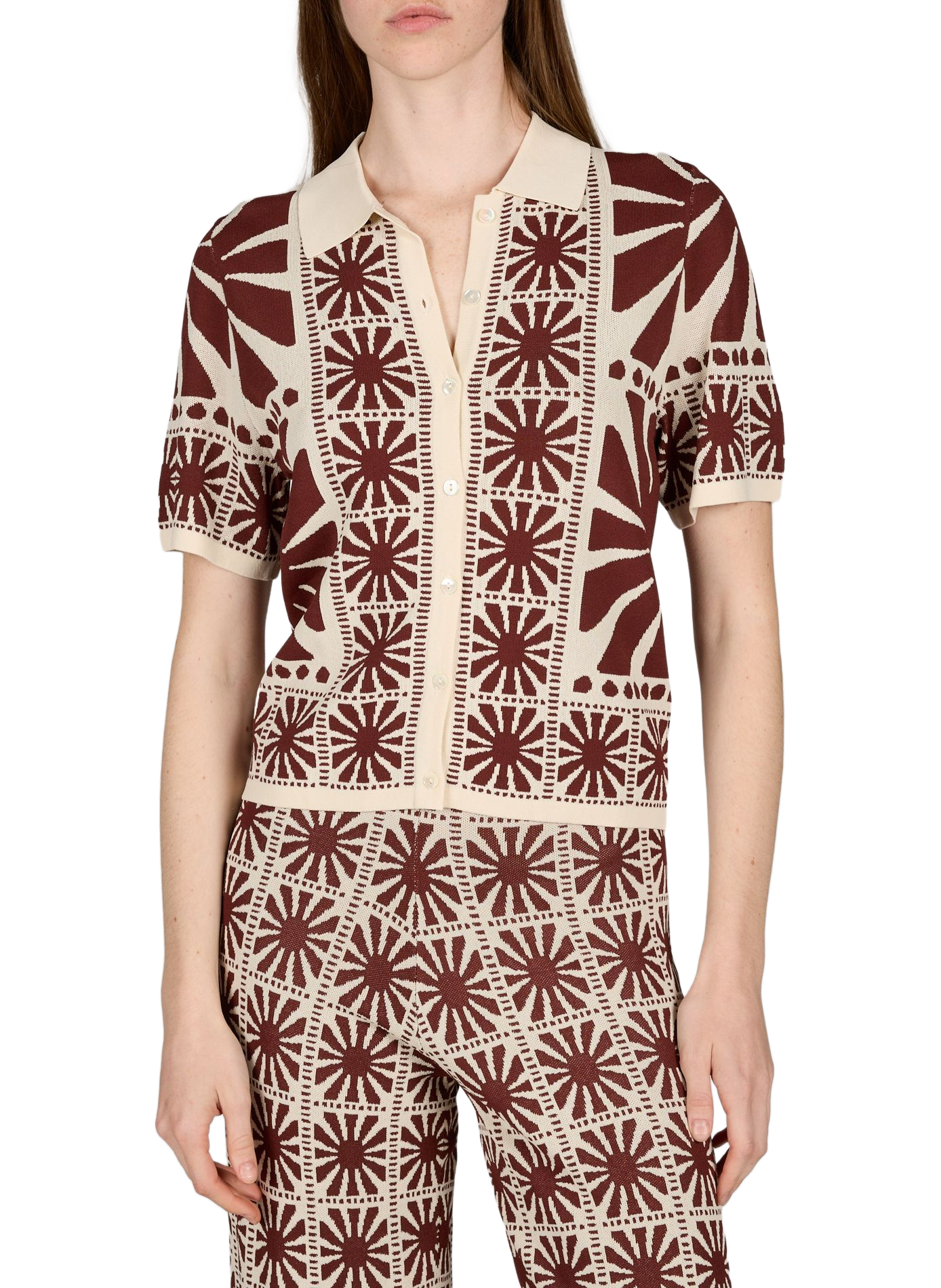 Gabera knitted vest SUNCOO Brown