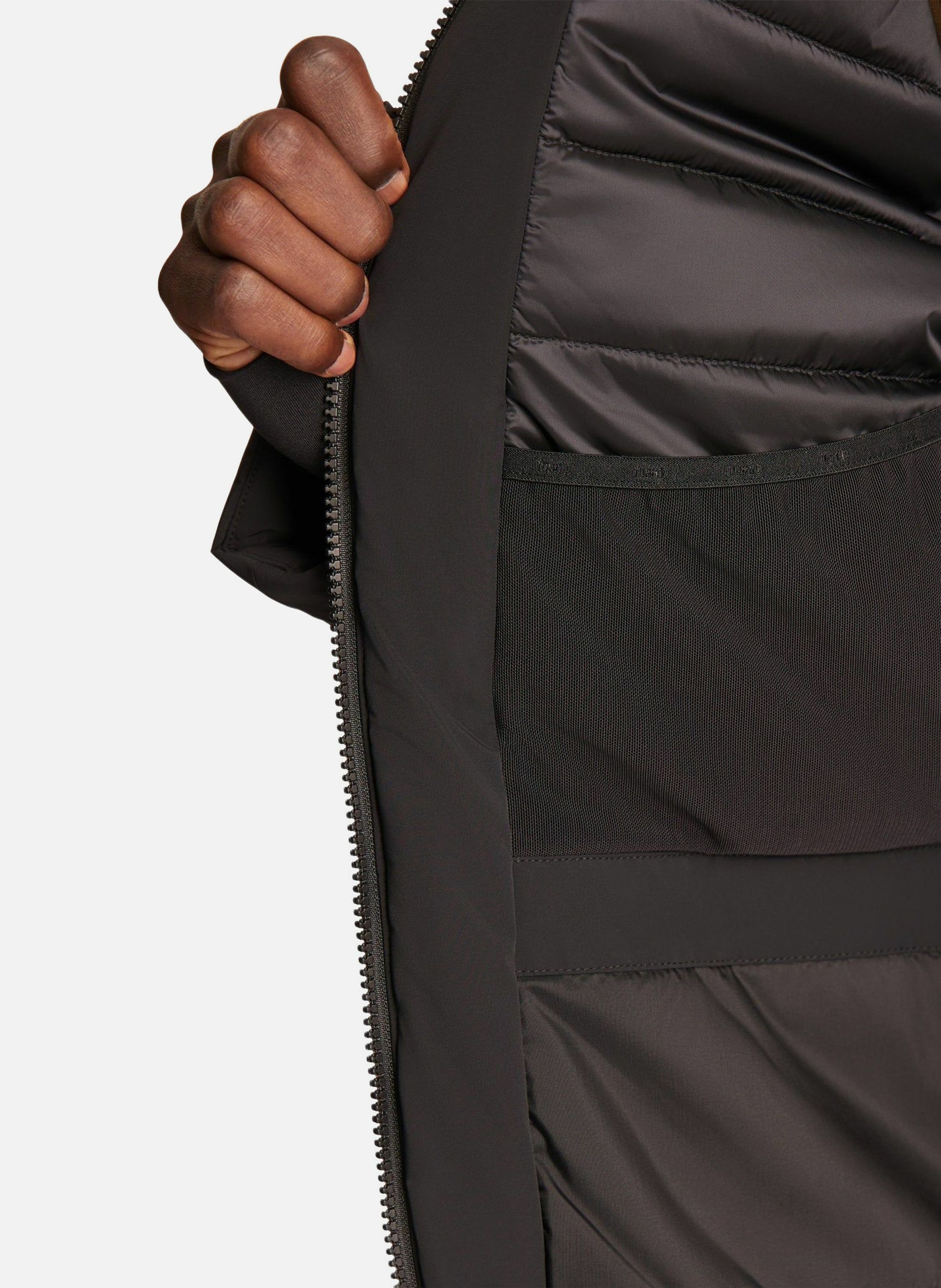 Blouson de ski constant col capuche coupe oversize FUSALP Noir