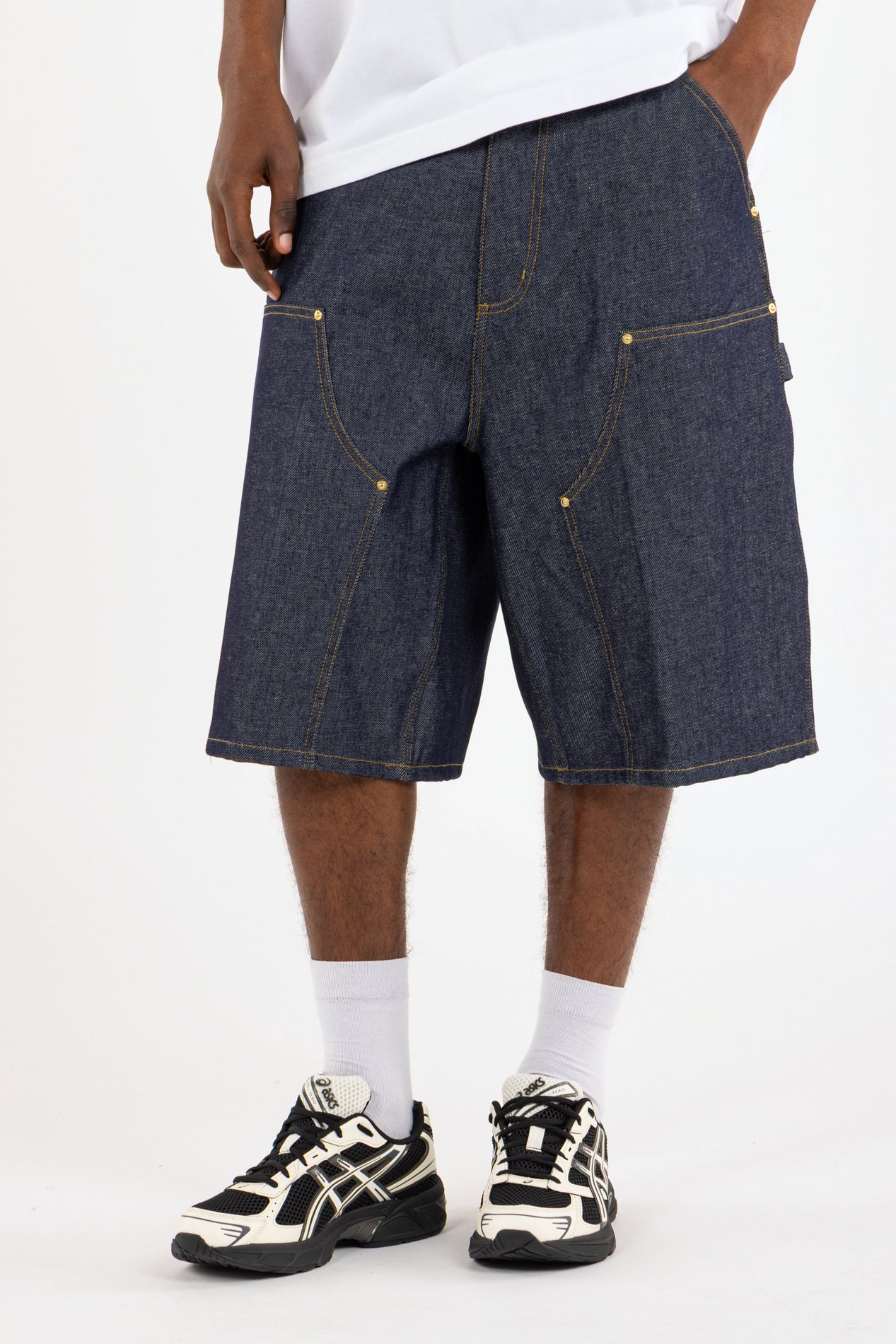 Bermuda en jean og aden double knee short CARHARTT WIP Bleu